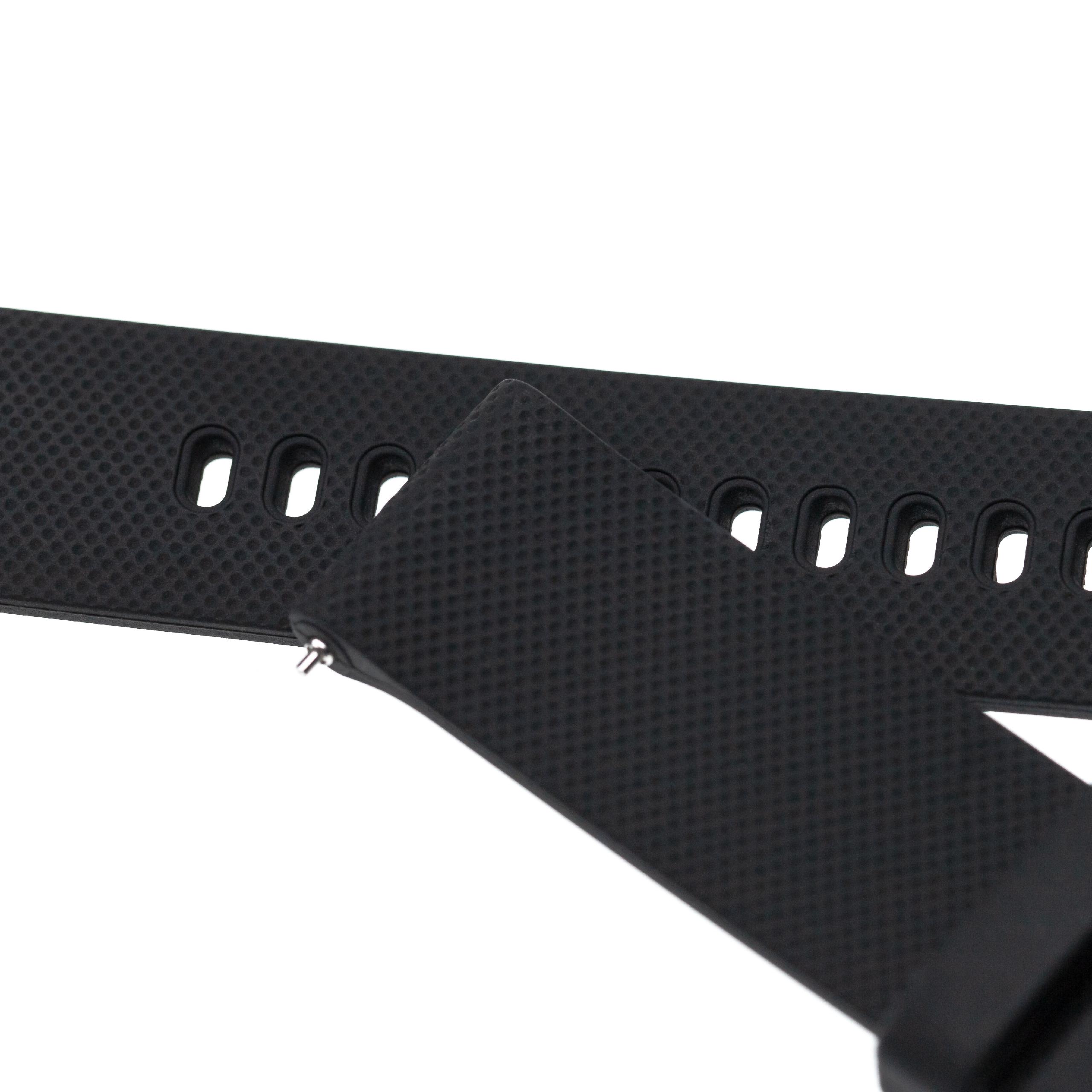 cinturino per Garmin Smartwatch - 10,7 + 8,2 cm lunghezza, 18mm ampiezza, silicone, nero