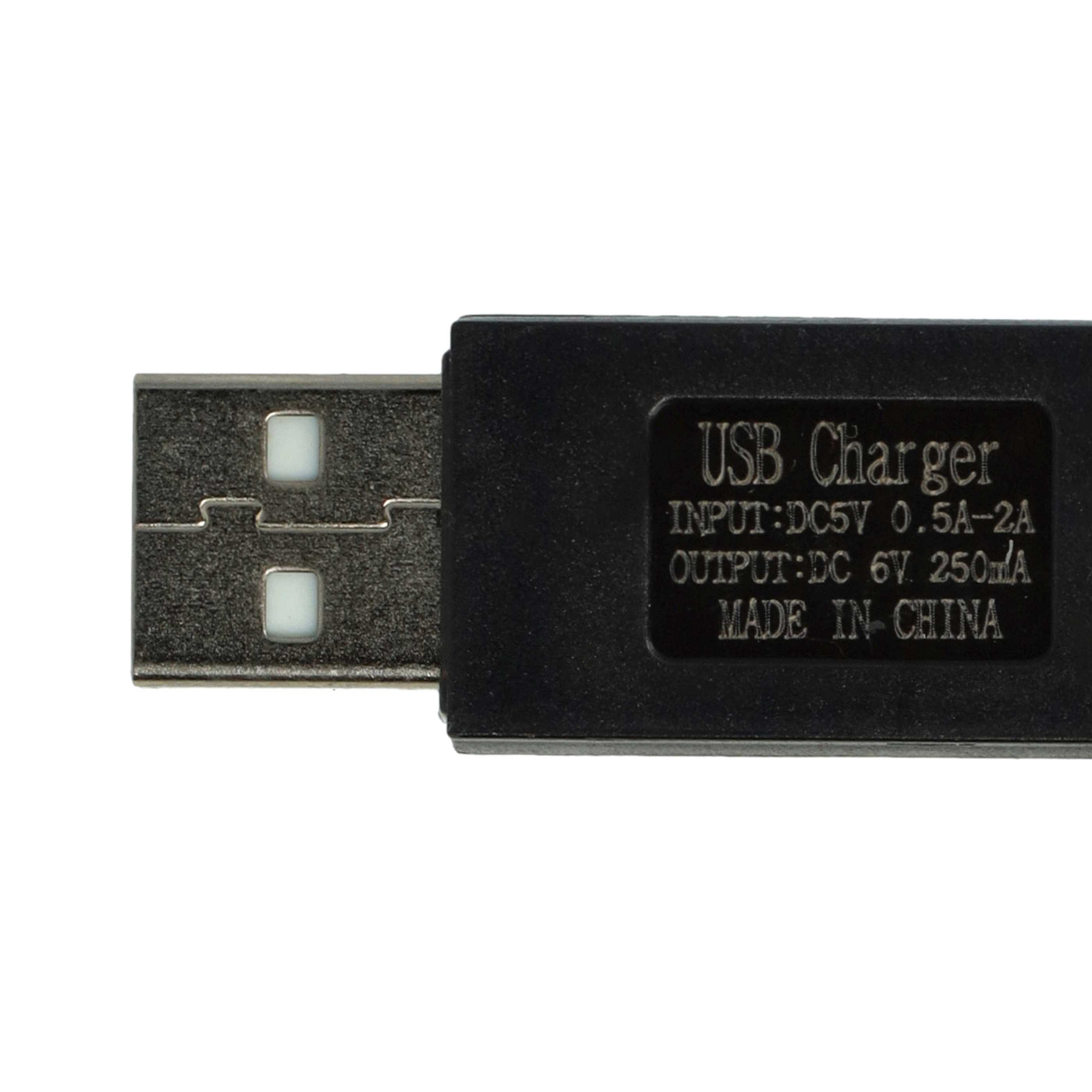 USB-Ladekabel passend für RC-Akkus mit JST-Anschluss, RC-Modellbau Akkupacks - 60cm 6V