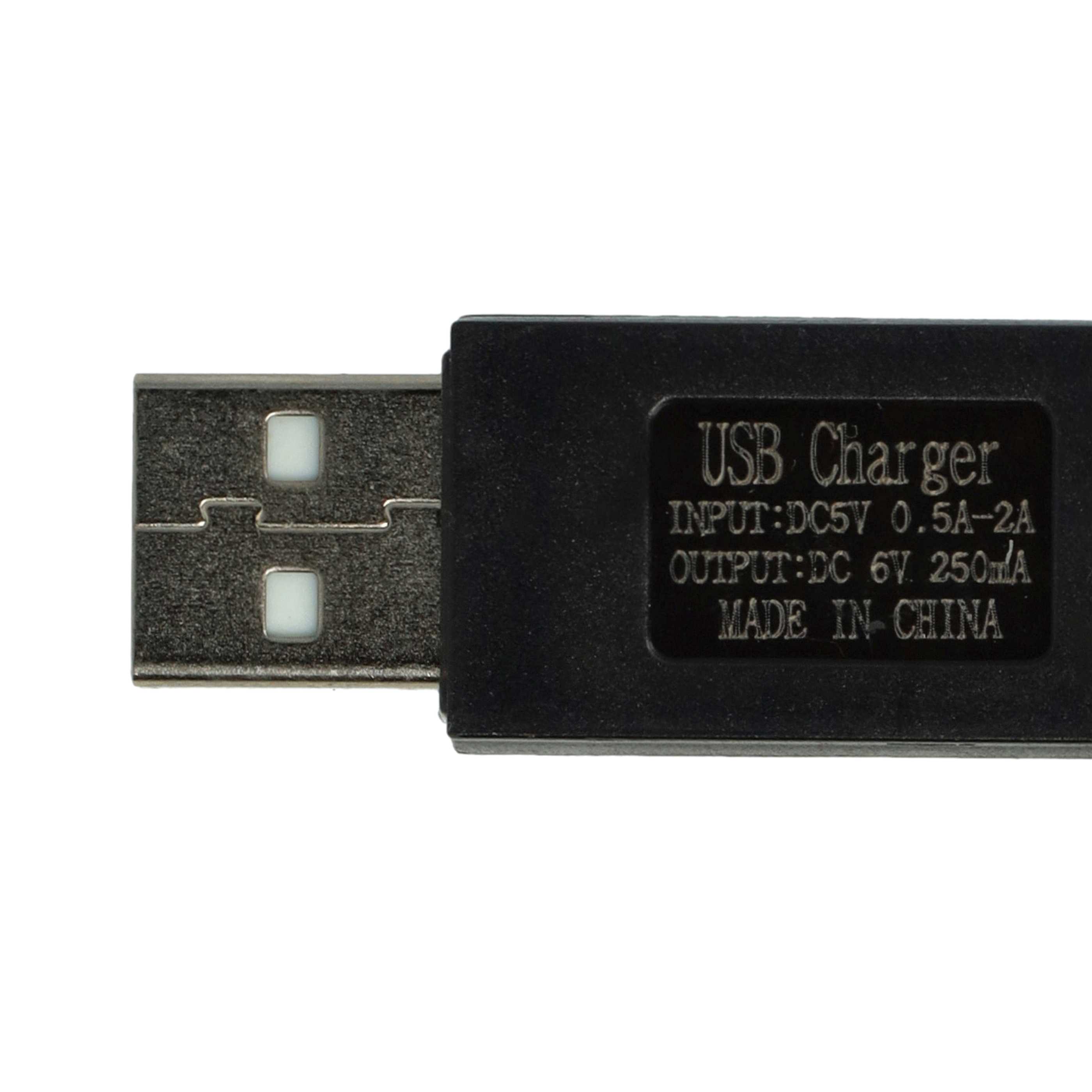 USB Charging Cable suitable for RC Batteries with JST Connector, RC Model Making Battery Packs - 60 cm 6 V