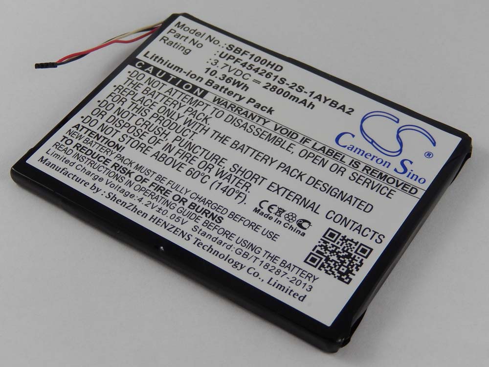 Batterie remplace Seagate UPF454261S-2S-1AYBA2 pour disque dur - 2800mAh 3,7V Li-ion