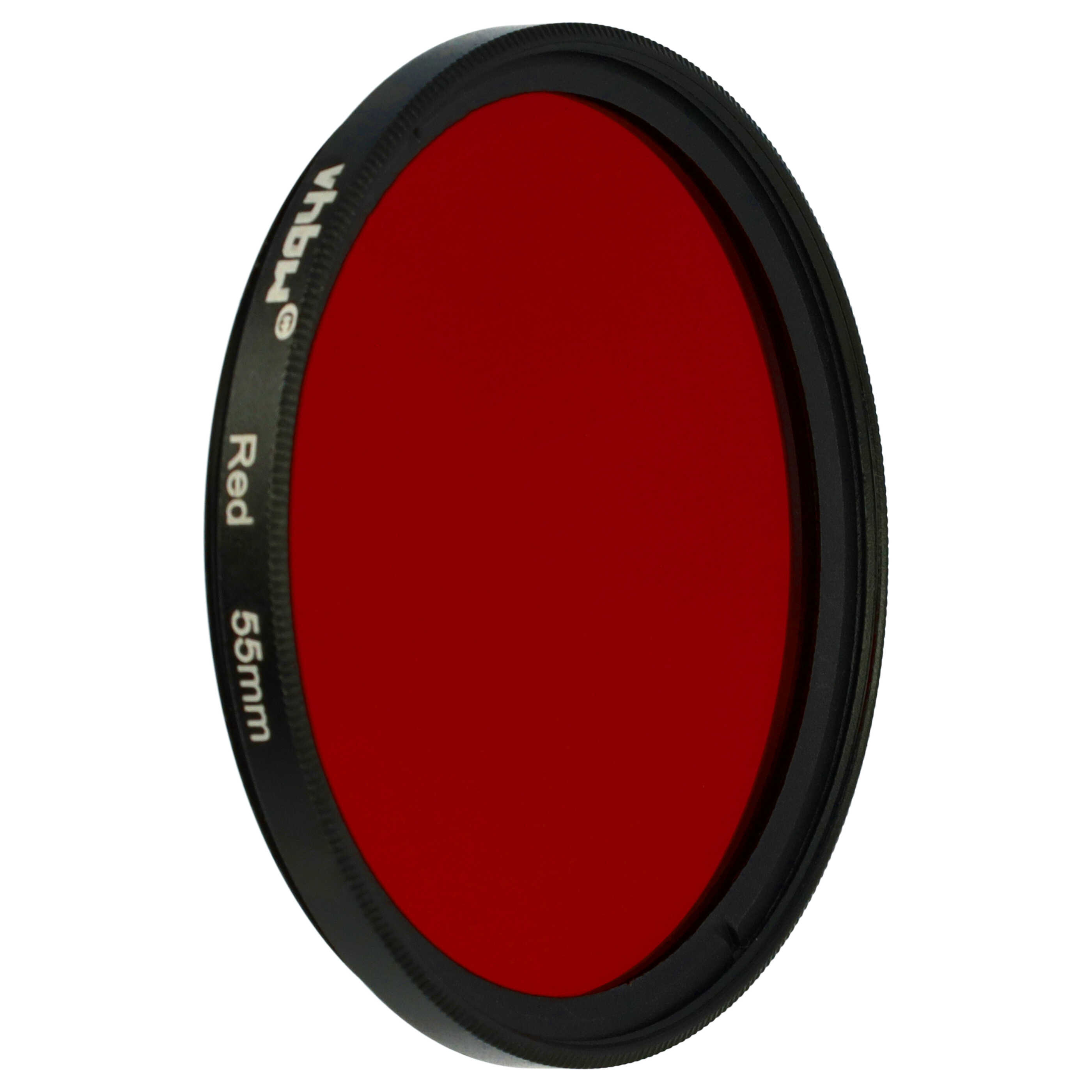 Farbfilter rot passend für Kamera Objektive mit 55 mm Filtergewinde - Rotfilter