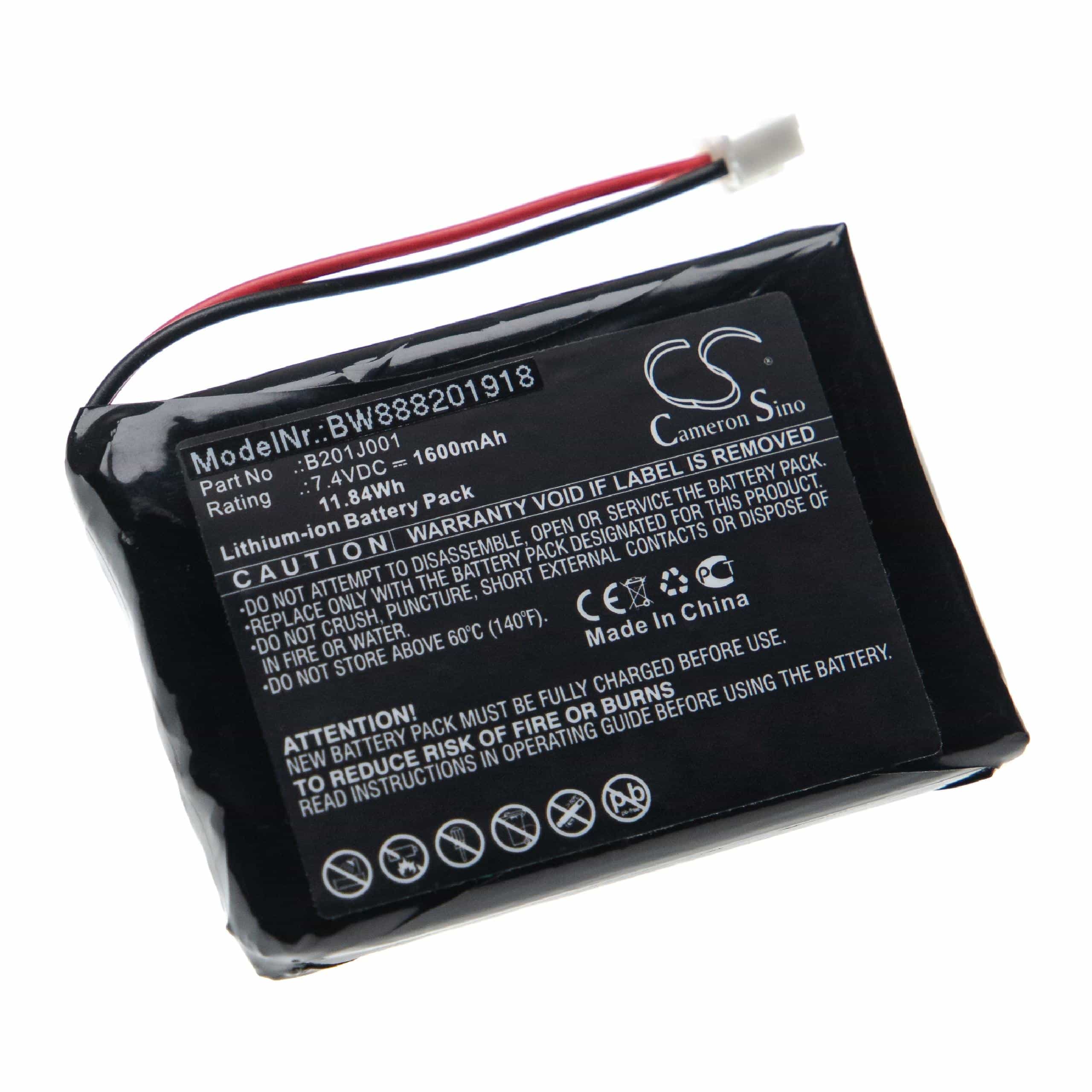 Akumulator do przyrządu pomiarowego zamiennik Deviser B201J001 - 1600 mAh 7,4 V Li-Ion