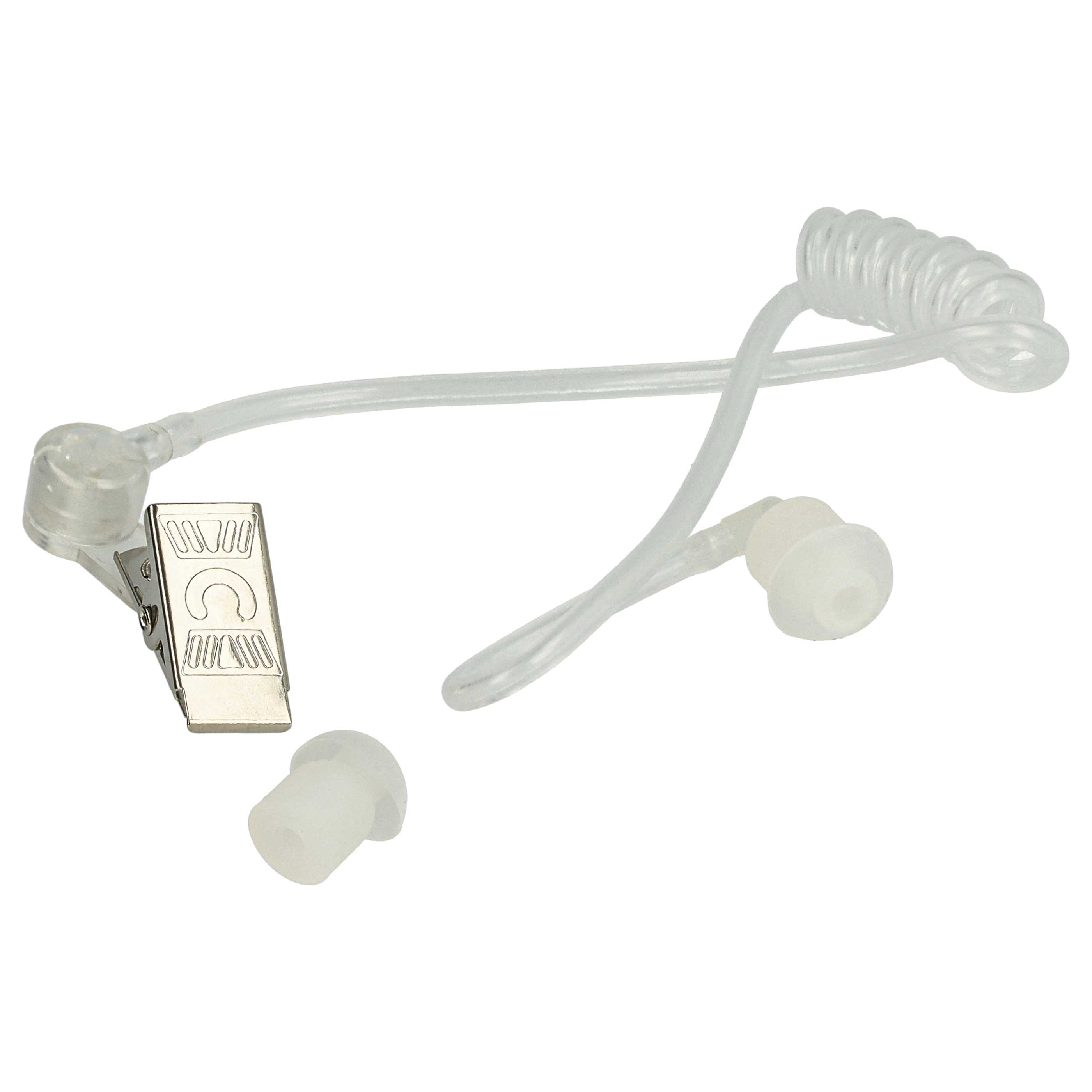 5x Security Headset suitable for Motorola GP680 ATEX Radio - "Take Call Button", Clip Mount + Phono Cable