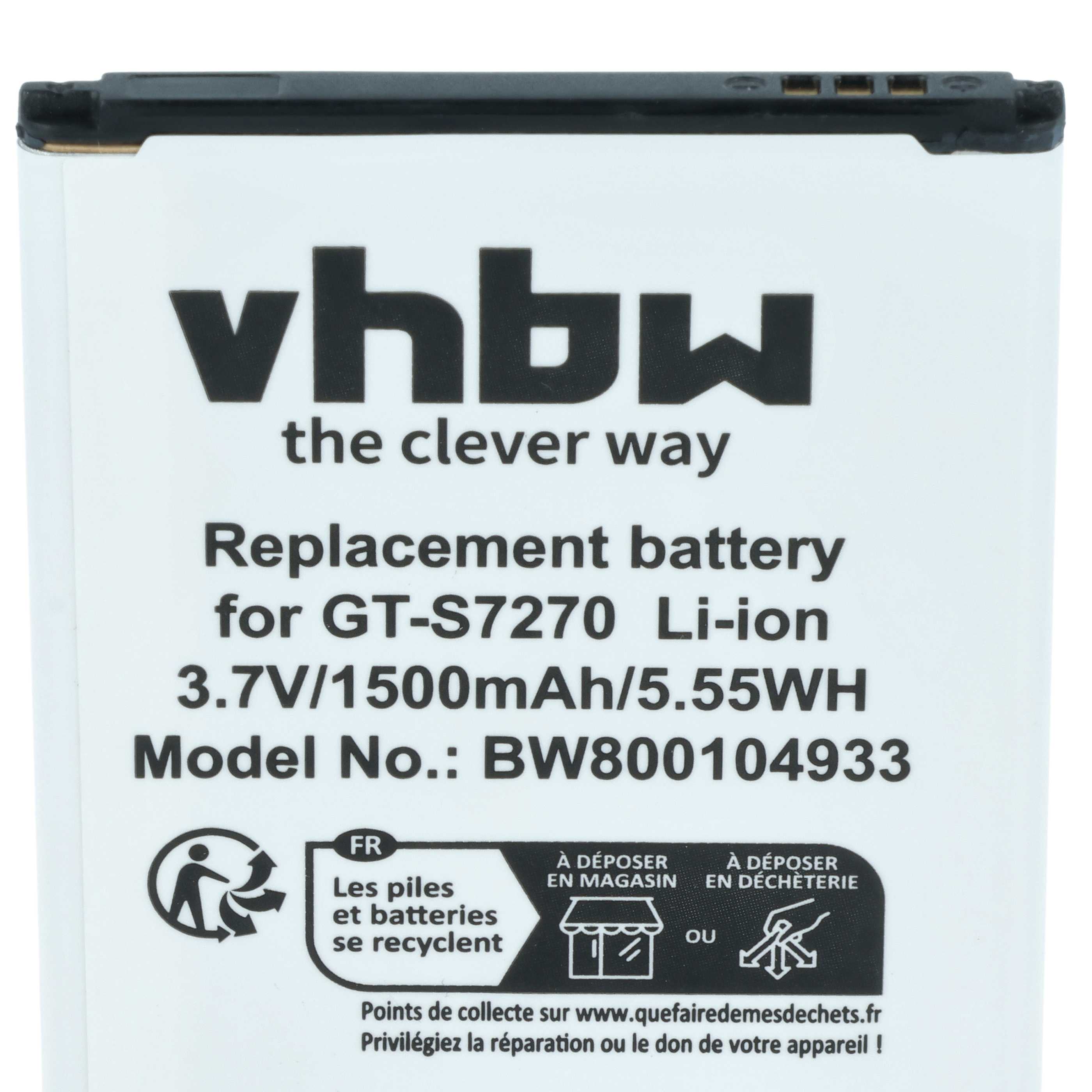 Akumulator do telefonu smartfona zamiennik Samsung B100, EB-B100AE, B100AE - 1500 mAh 3,7 V Li-Ion