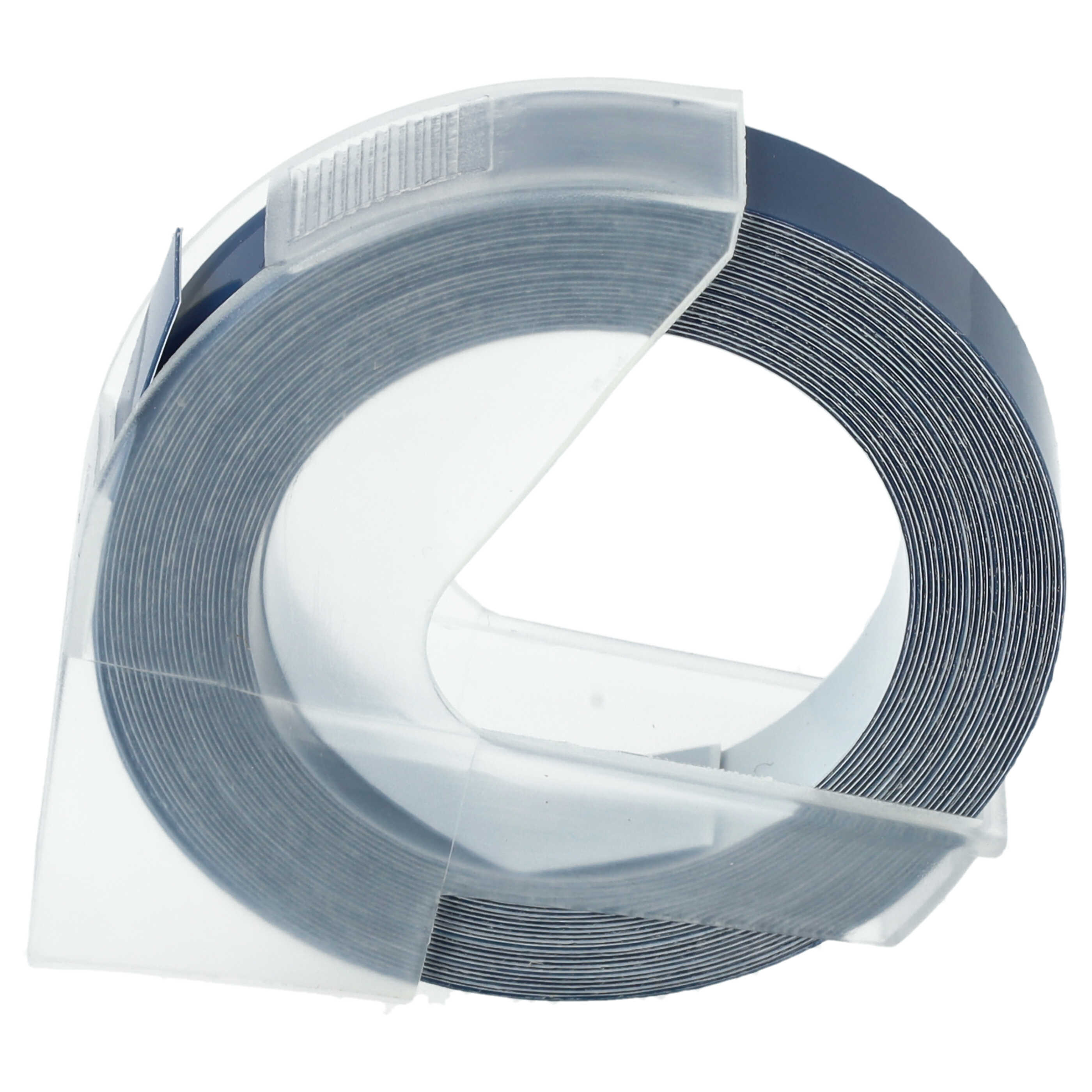 3D Embossing Label Tape as Replacement for Dymo 520106, S0898140 - 9 mm White to Blue