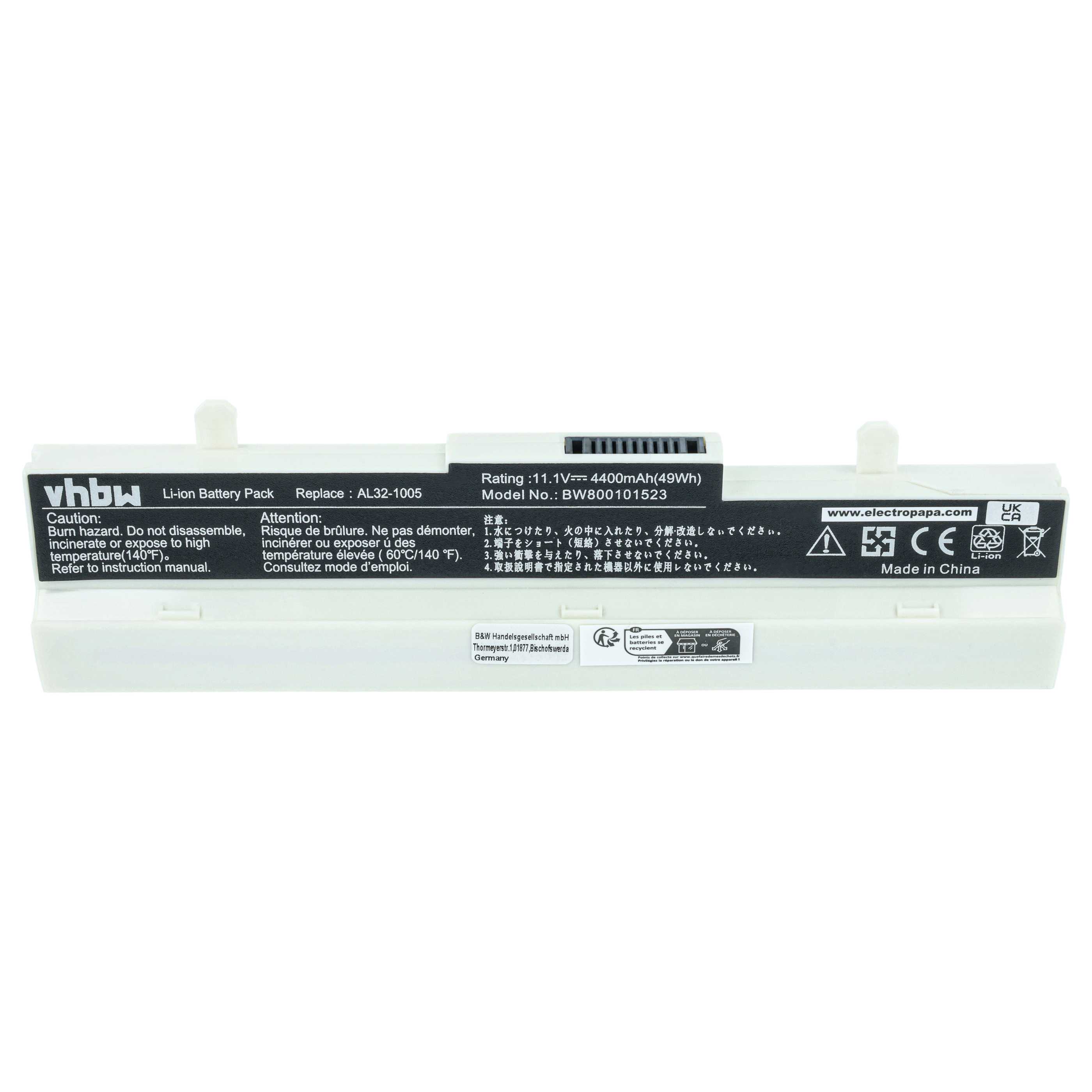 Akumulator do laptopa zamiennik Asus 70-OA1B1B2100, 0B20-00KA0AS - 4400 mAh 11,1 V Li-Ion, biały