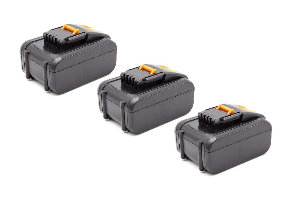 Electric Power Tool Battery (3x Unit) Replaces Worx WA3527, WA3539 - 3000 mAh, 16 V, Li-Ion
