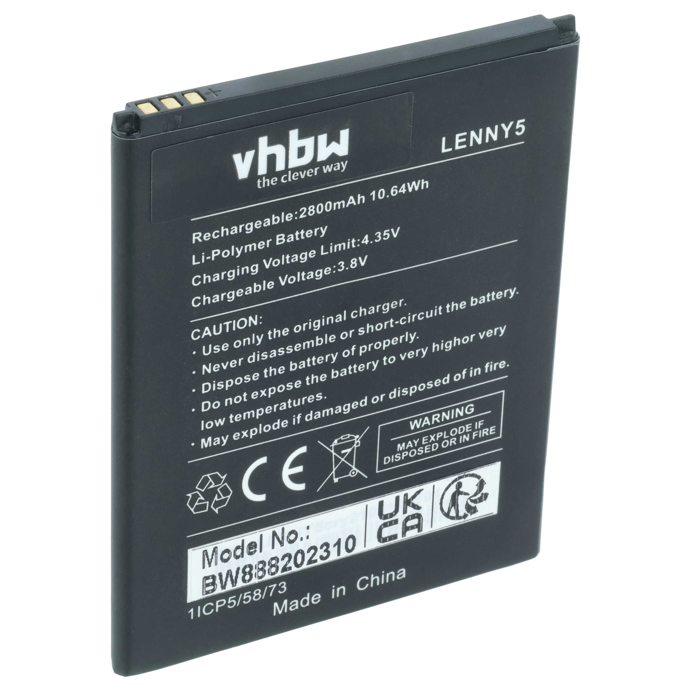 Akumulator do telefonu smartfona zamiennik Wiko 115823 - 2600 mAh 3,8 V Li-Ion