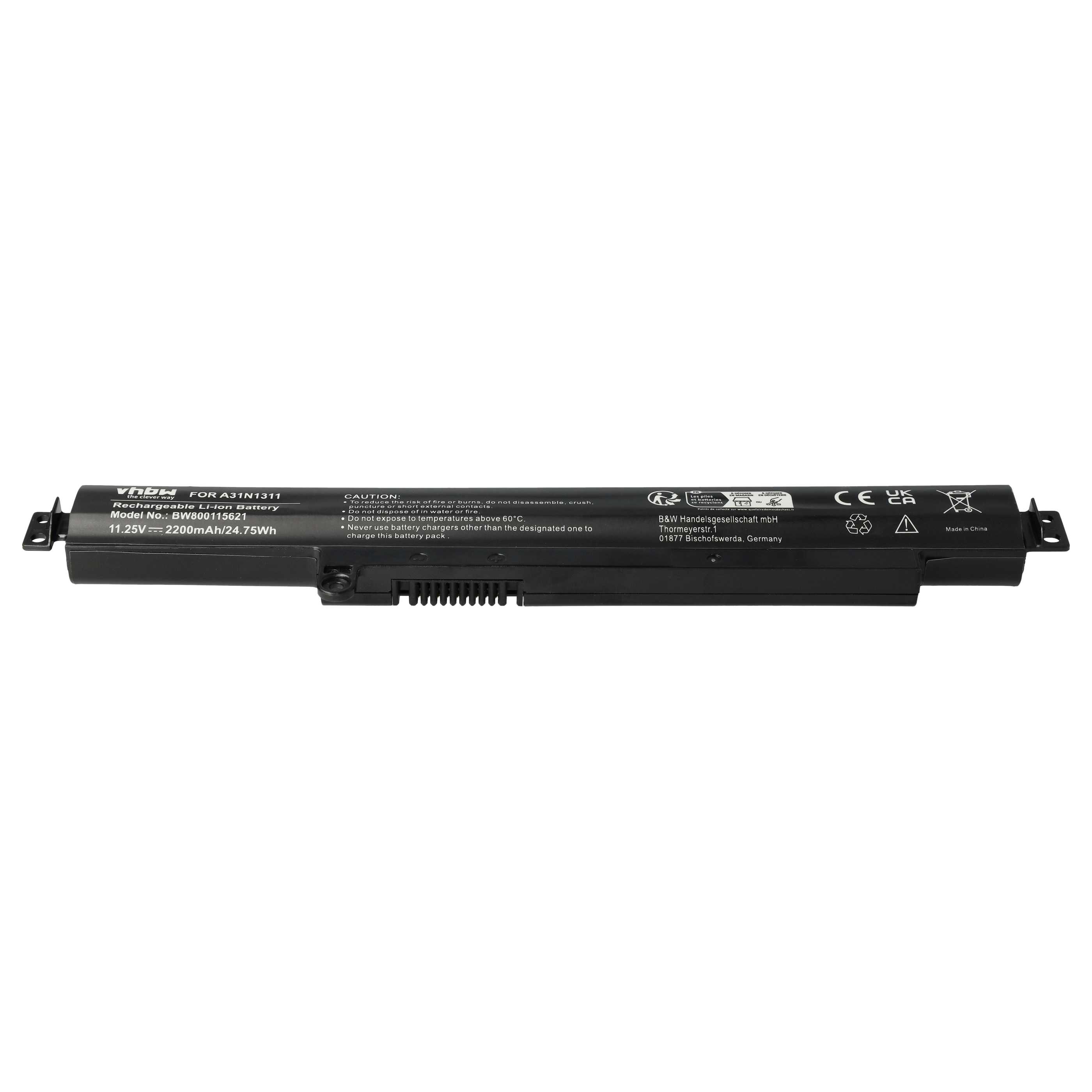 Akumulator do laptopa zamiennik Asus 0B110-00260200, A31N1311, A31LM25 - 2200 mAh 11,25 V Li-Ion, czarny