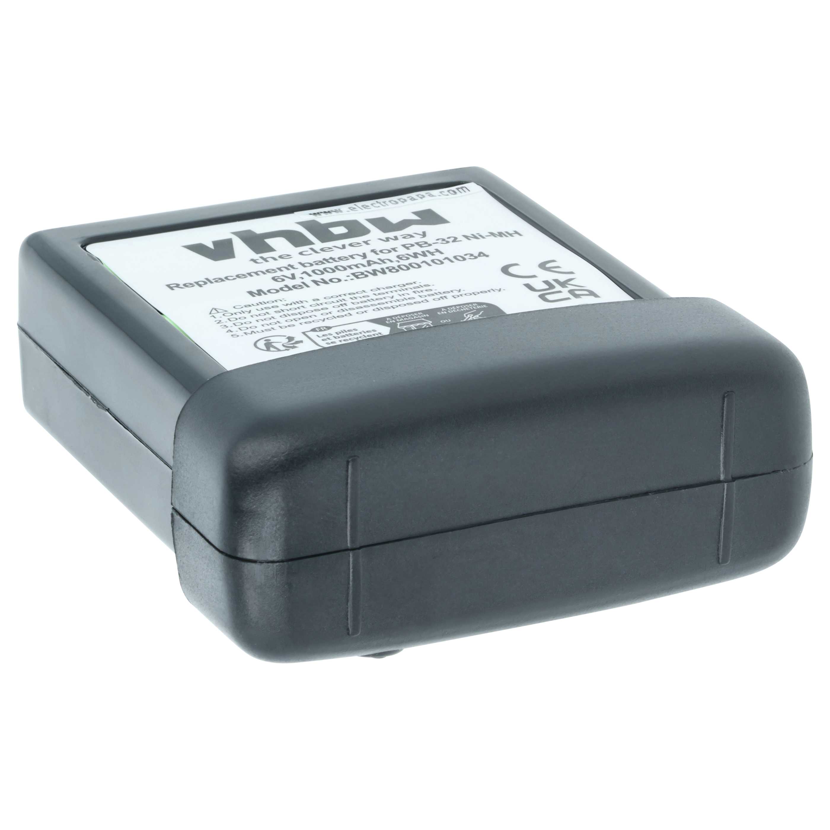 2x Batteria sostituisce Kenwood PB-32, PB-32H, PB-33 per dispositivo radio - 1000mAh 6V NiMH