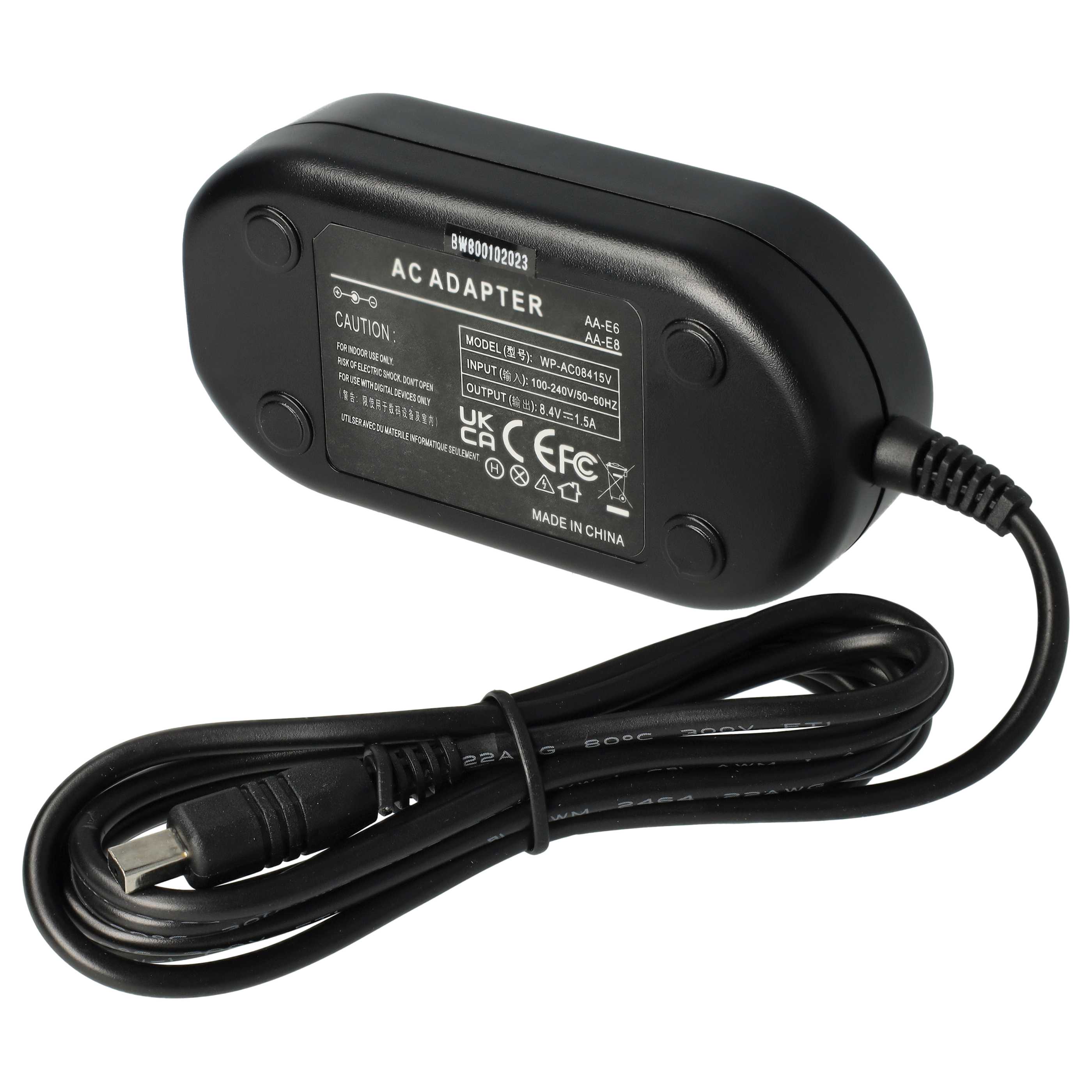 Power Supply replaces AA-E6A AA-E7 AD39-00028A AA-E8 AD44-00065A AA-E9 for Camera - 2 m, 8.4 V 1.5 A