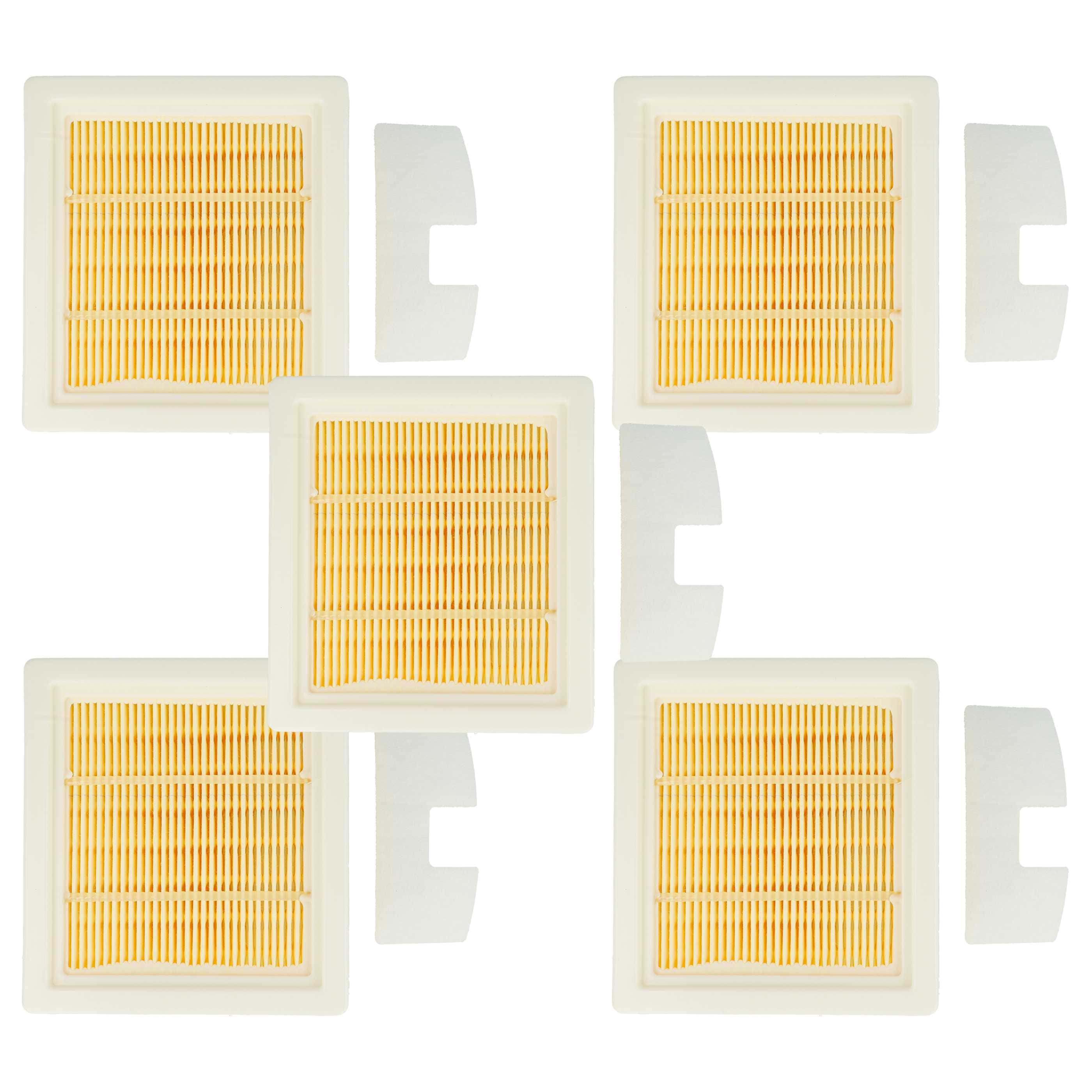 5x Filter-Set als Ersatz für Cleancraft 7010250 für Fox Kaminsauger - Staubsaugerfilter-Set