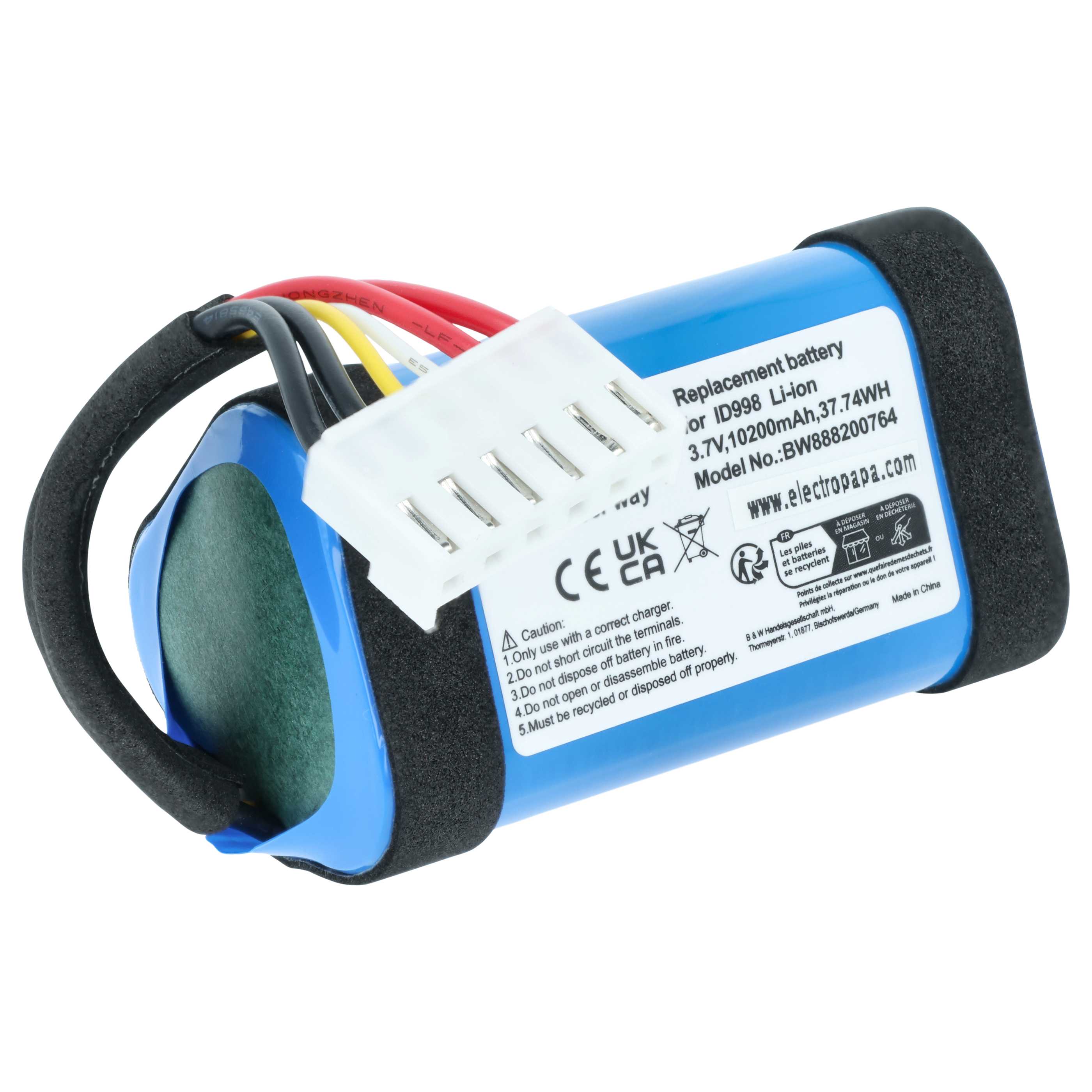 Akumulator do głośnika JBL zamiennik JBL SUN-INTE-118, 1INR19/66-3, ID998, IY1068, IAA011NA - Li-Ion 10200mAh