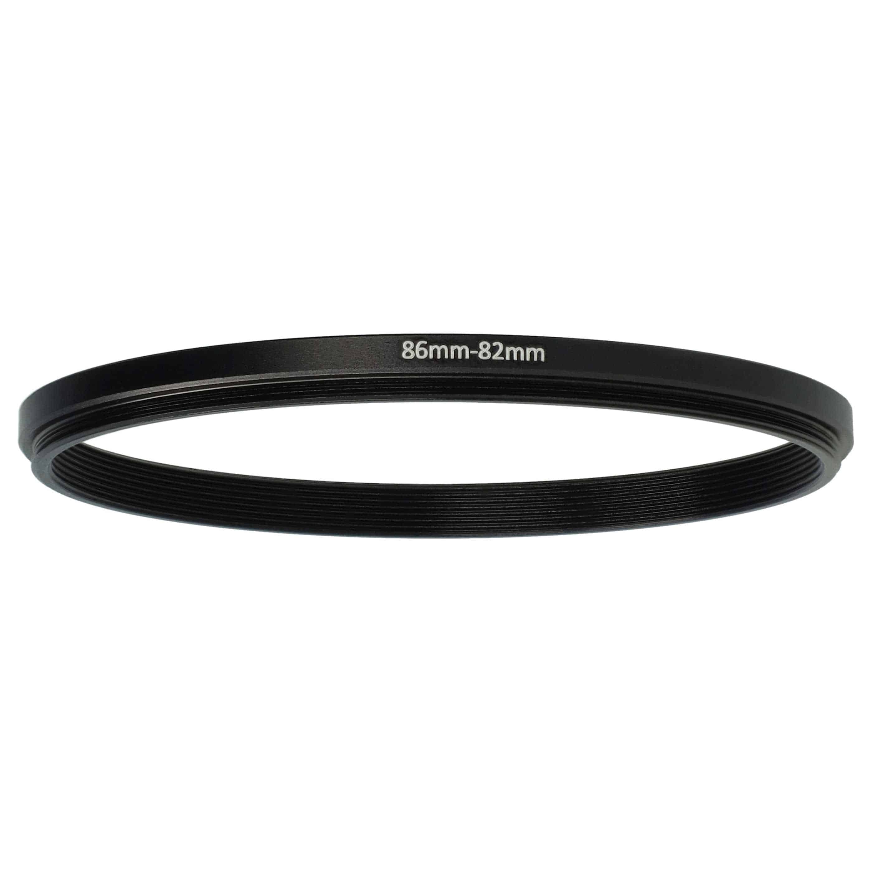 Step-Down-Ring Adapter von 86 mm auf 82 mm passend für Kamera Objektiv - Filteradapter, Metall, schwarz