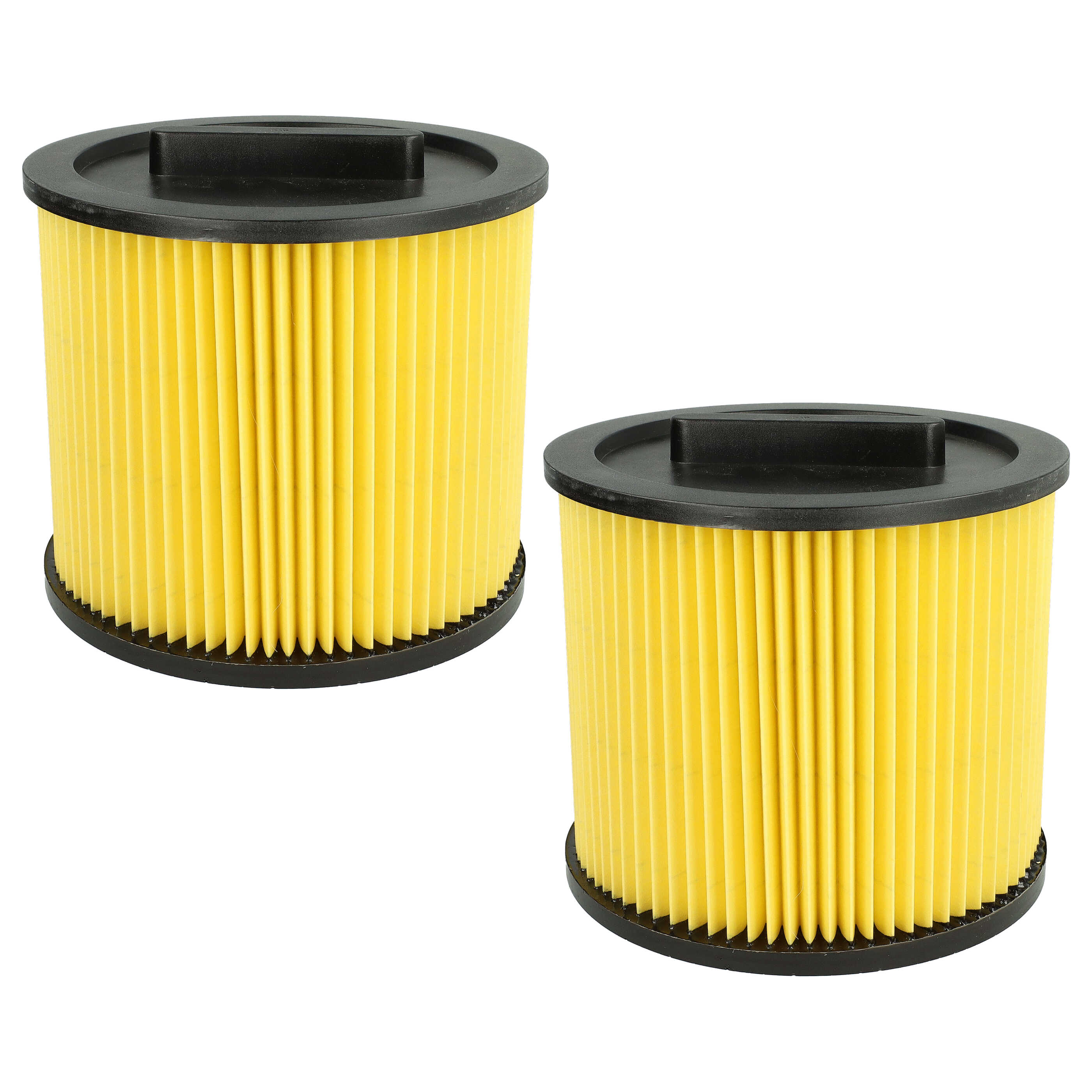 2x Filtercartridge filter replaces Thomas 787421 for Thomas Vacuum Cleaner, black / yellow