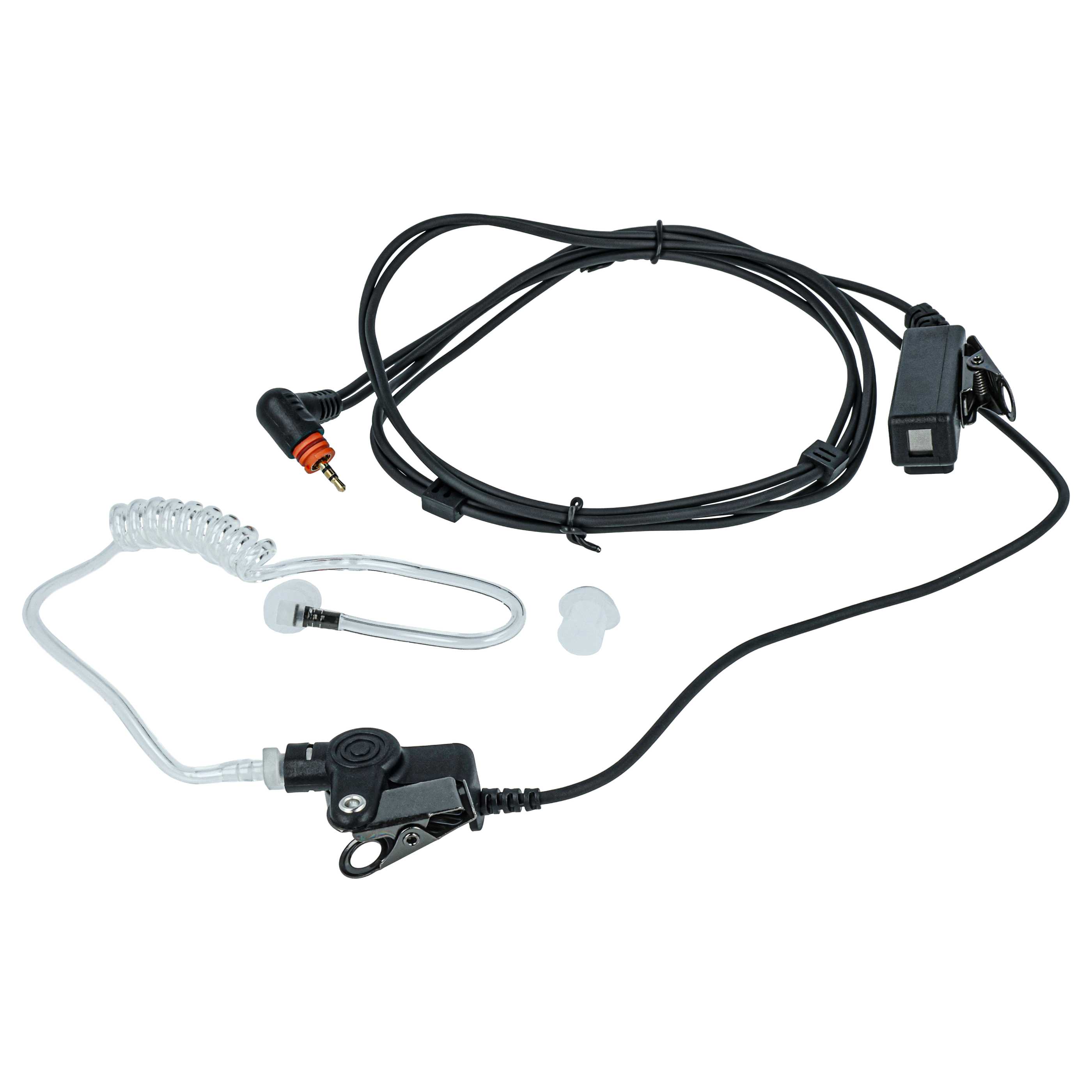 5x Security Radio Headset suitable for Motorola SL7550 - "Take Call Button", Clip Mount + Phono Cable