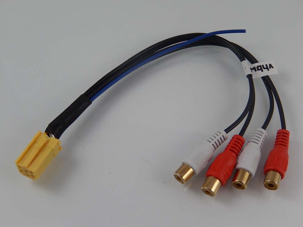 ISO Adapter passend für Philips Autoradio u.a. - Mini ISO-Pin-Stecker auf 4x Cinch-Buchse