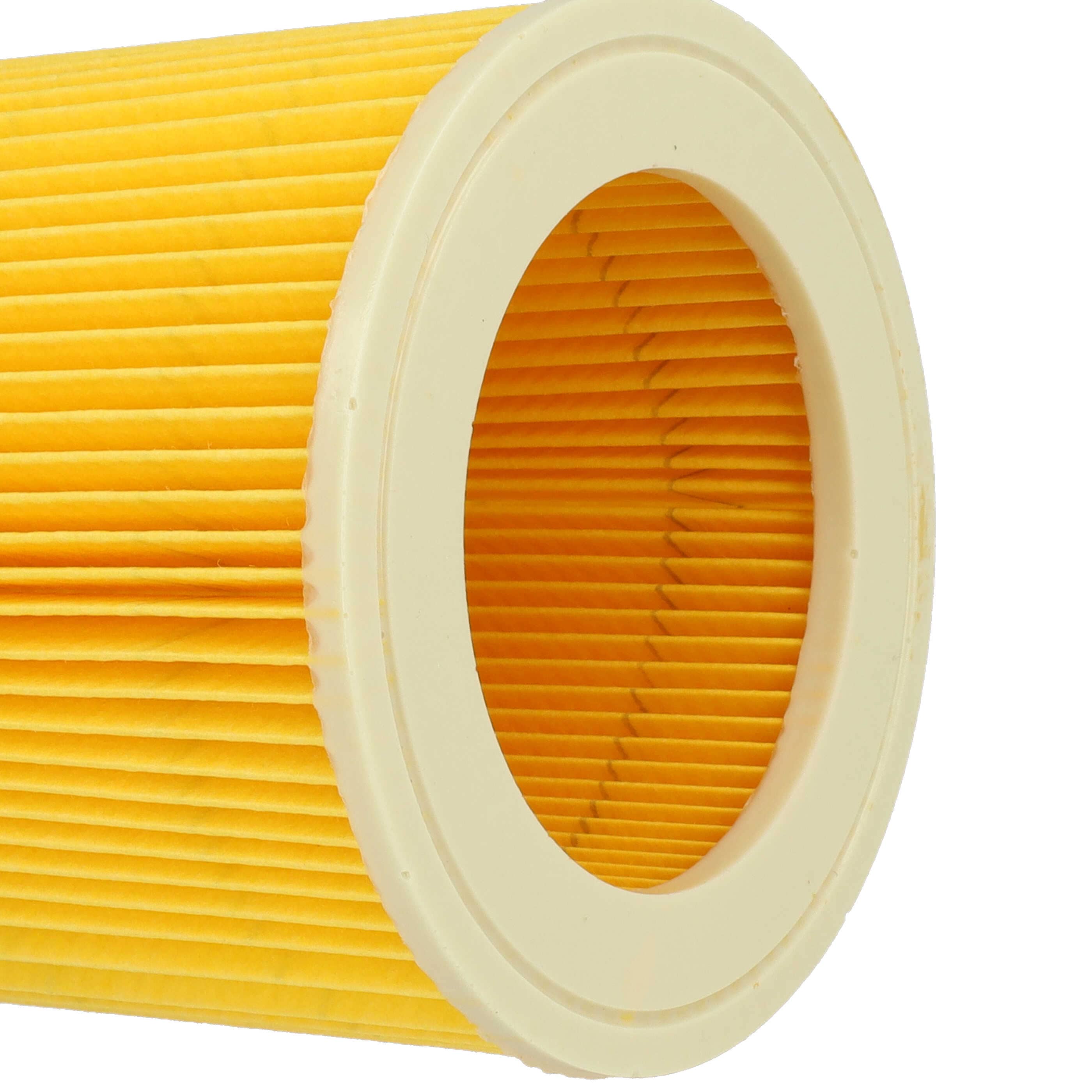 5x cartridge filter suitable for Kärcher 6.414-552.0, 2.863-303.0 for BaierVacuum Cleaner, yellow
