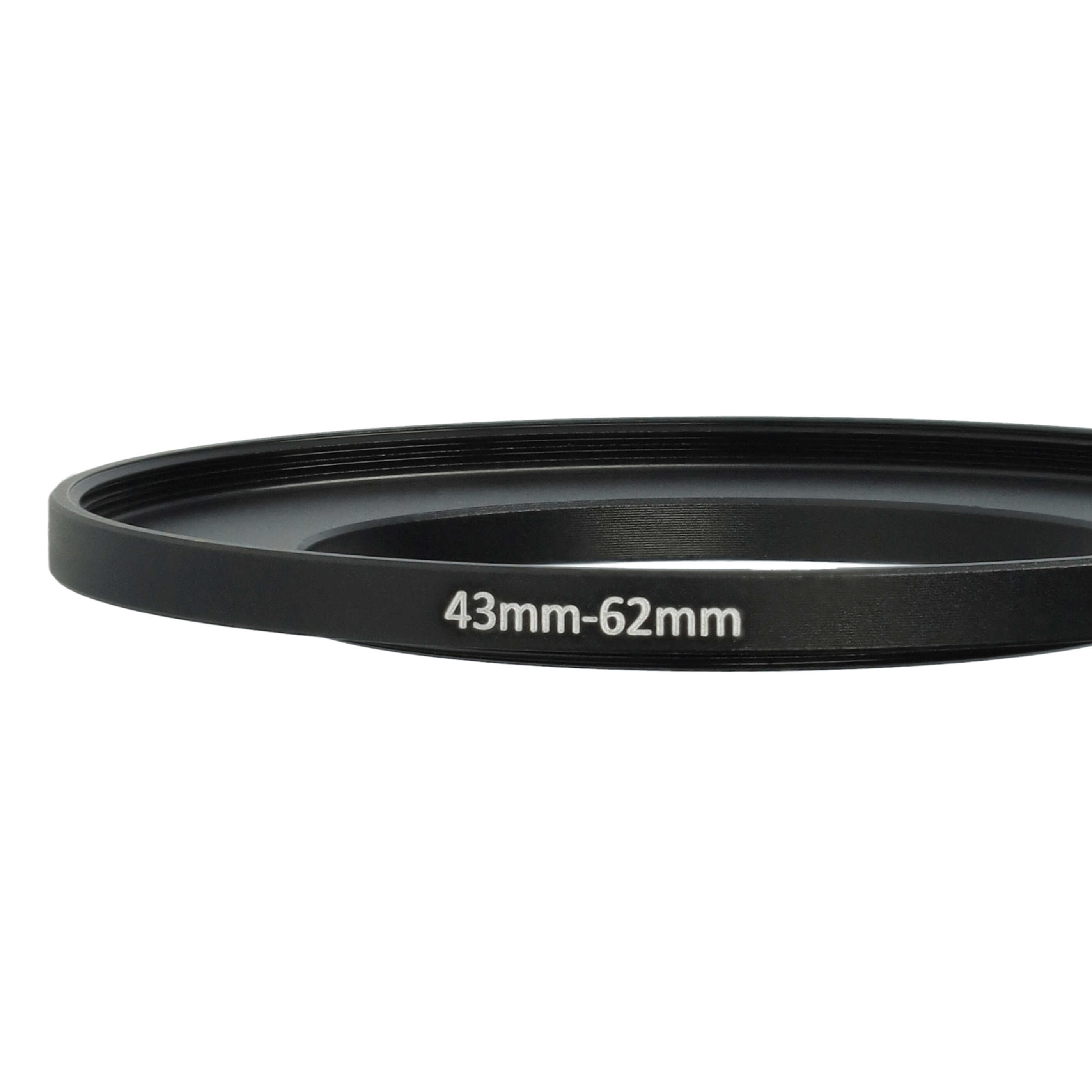 Step-Up-Ring Adapter 43 mm auf 62 mm passend für diverse Kamera-Objektive - Filteradapter