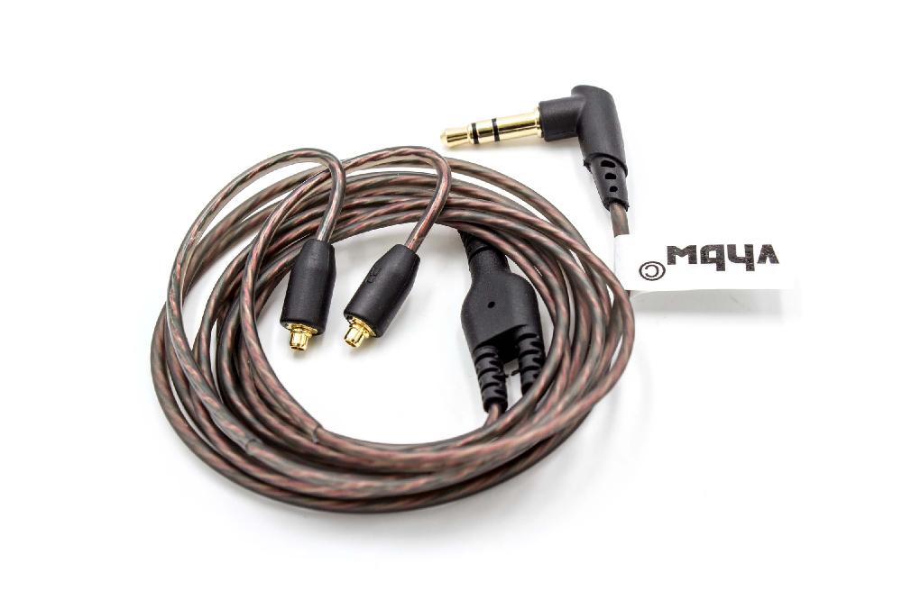 Cable audio AUX a conector jack de 3,5 mm reemplaza Shure EAC64 para auriculares Shure