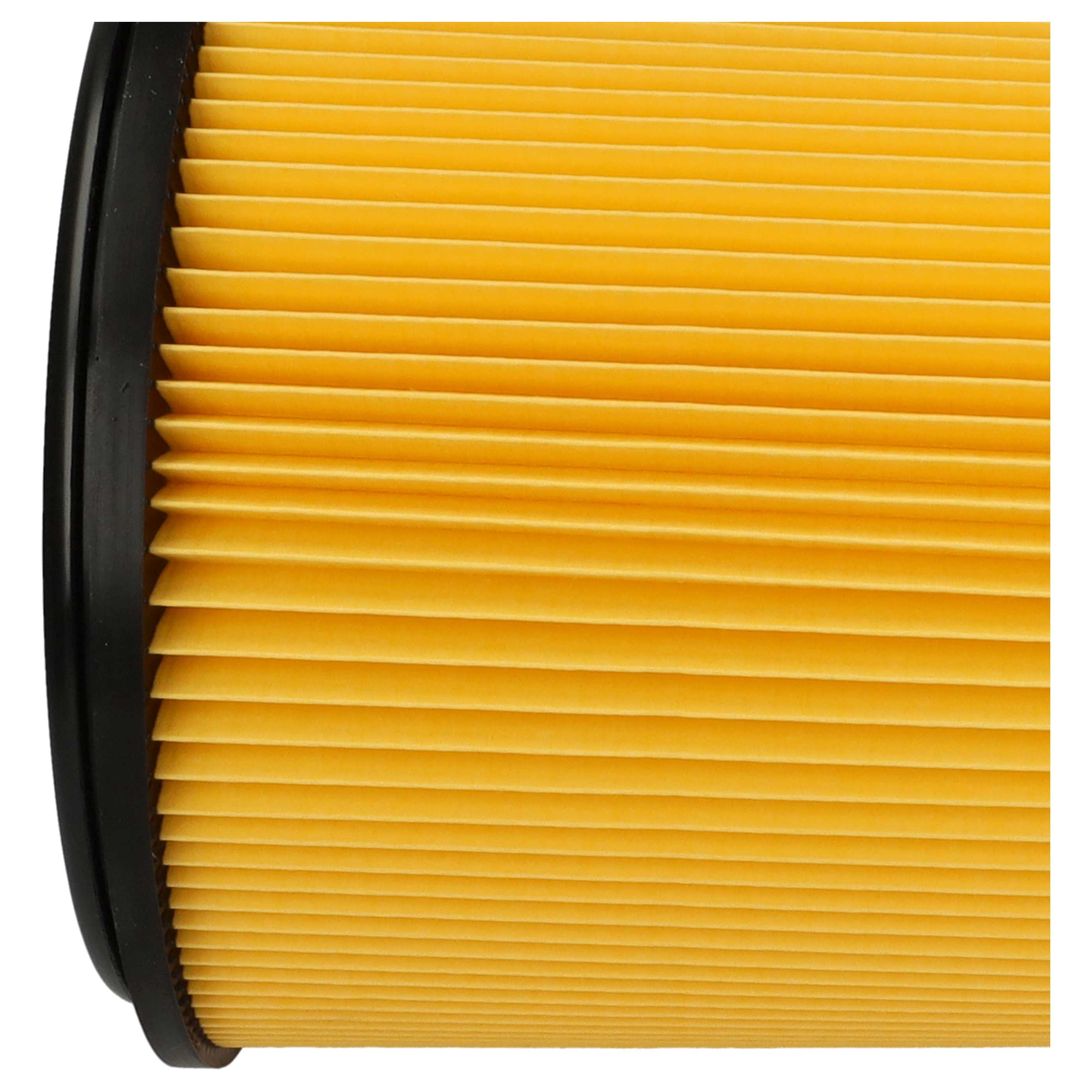 4x Filtercartridge filter replaces Grizzly 91092030 for Parkside Vacuum Cleaner, black / yellow