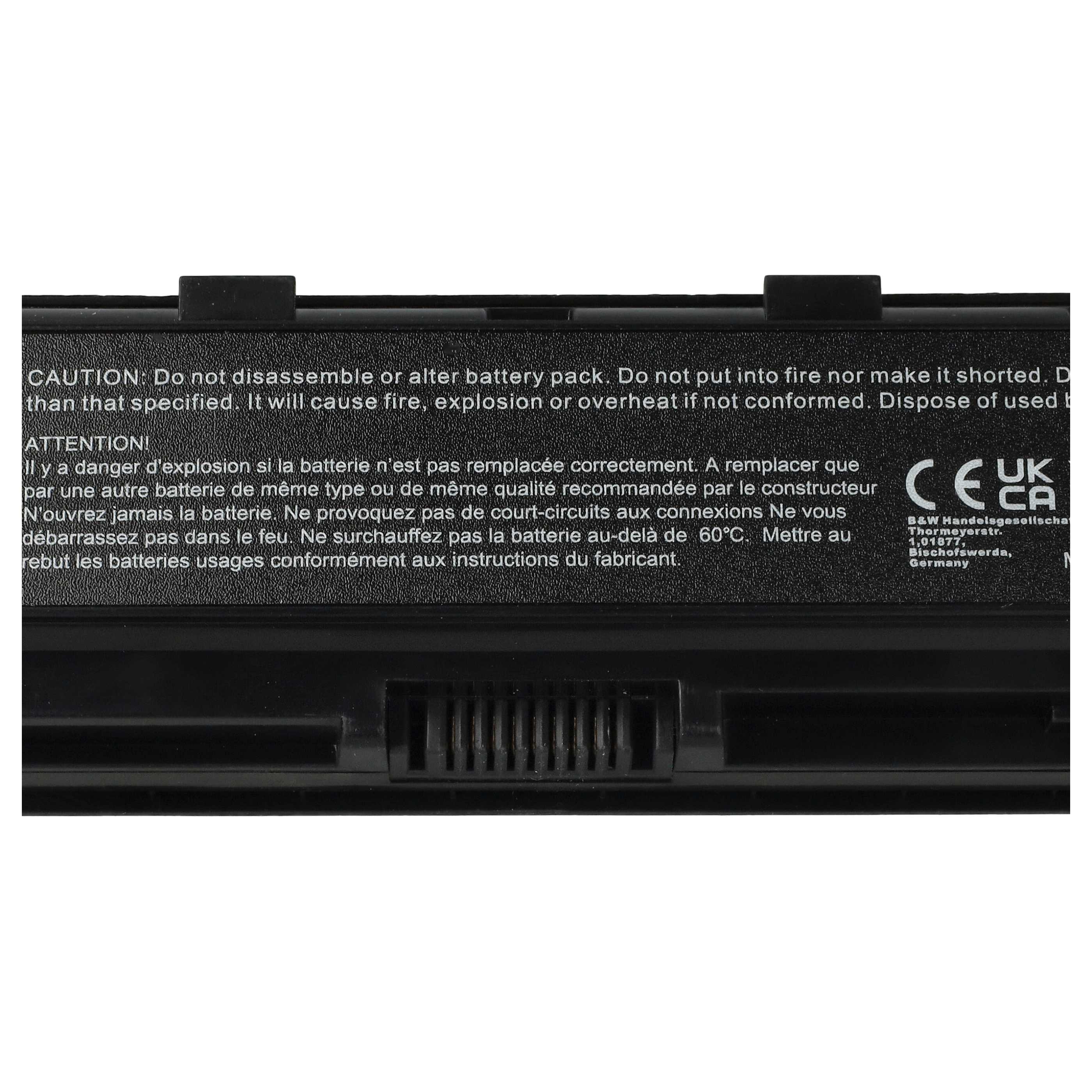 Akumulator do laptopa zamiennik Toshiba PA5109, PA5108, PA5108U-1BRS - 6600 mAh 10,8 V Li-Ion, czarny