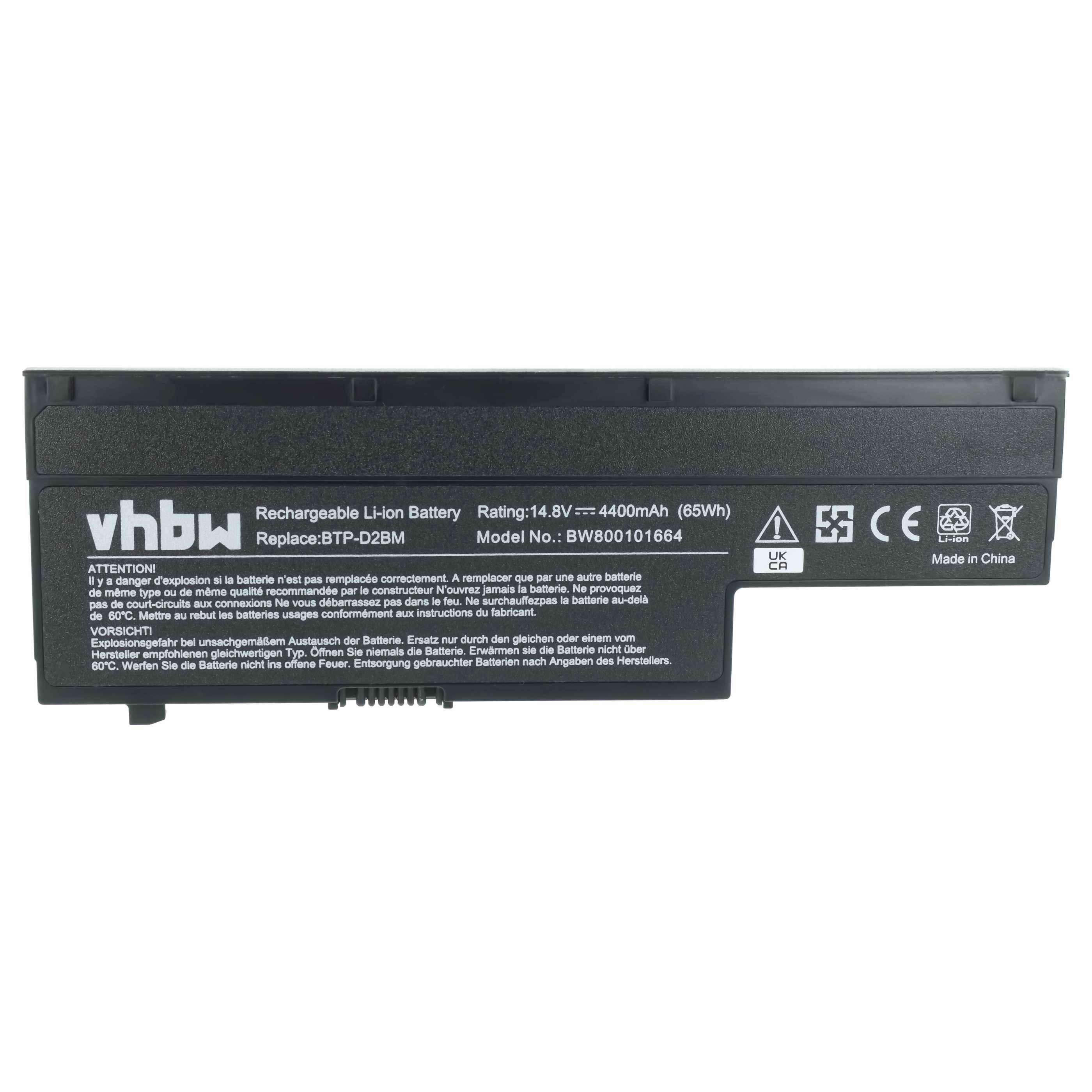Notebook Battery replaces Medion 40029779, BTP-CMBM, 40027608, 40026269 - 4400 mAh 14.8 V Li-Ion, black