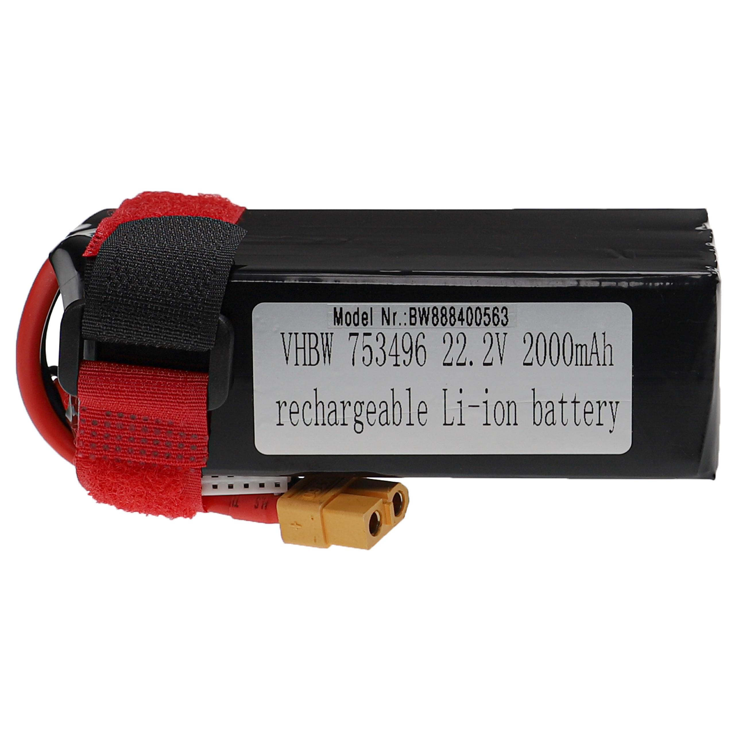 Batterie pour modèle radio-télécommandé - 2000mAh 22,2V Li-polymère, XT60