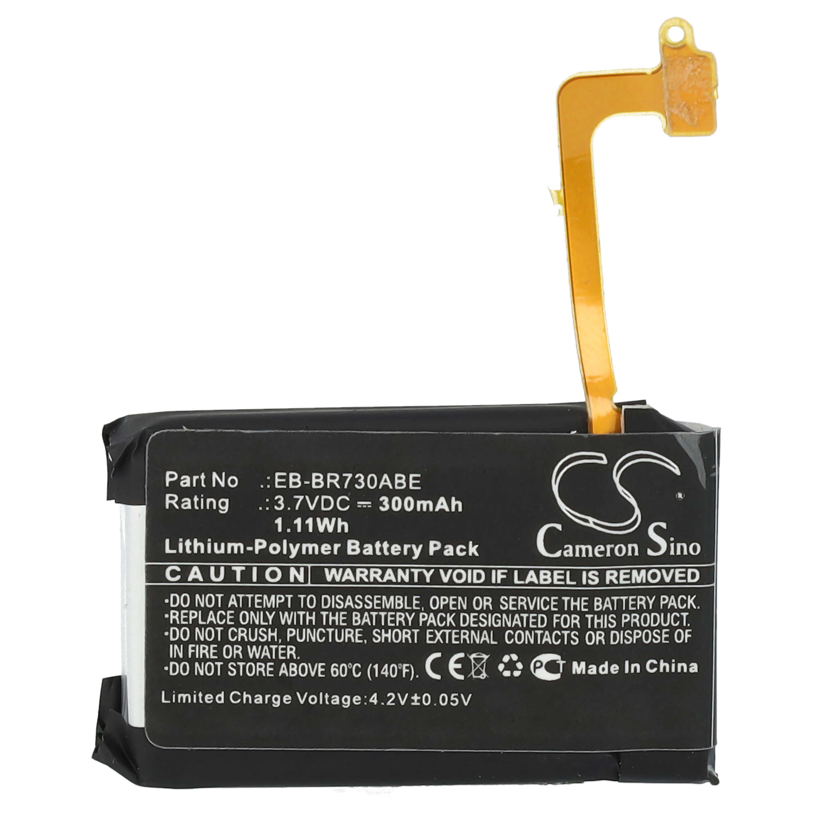 Smartwatch Battery replaces Samsung EB-BR730ABE, GH43-04538B - 300 mAh 3.7 V Li-polymer + Tools