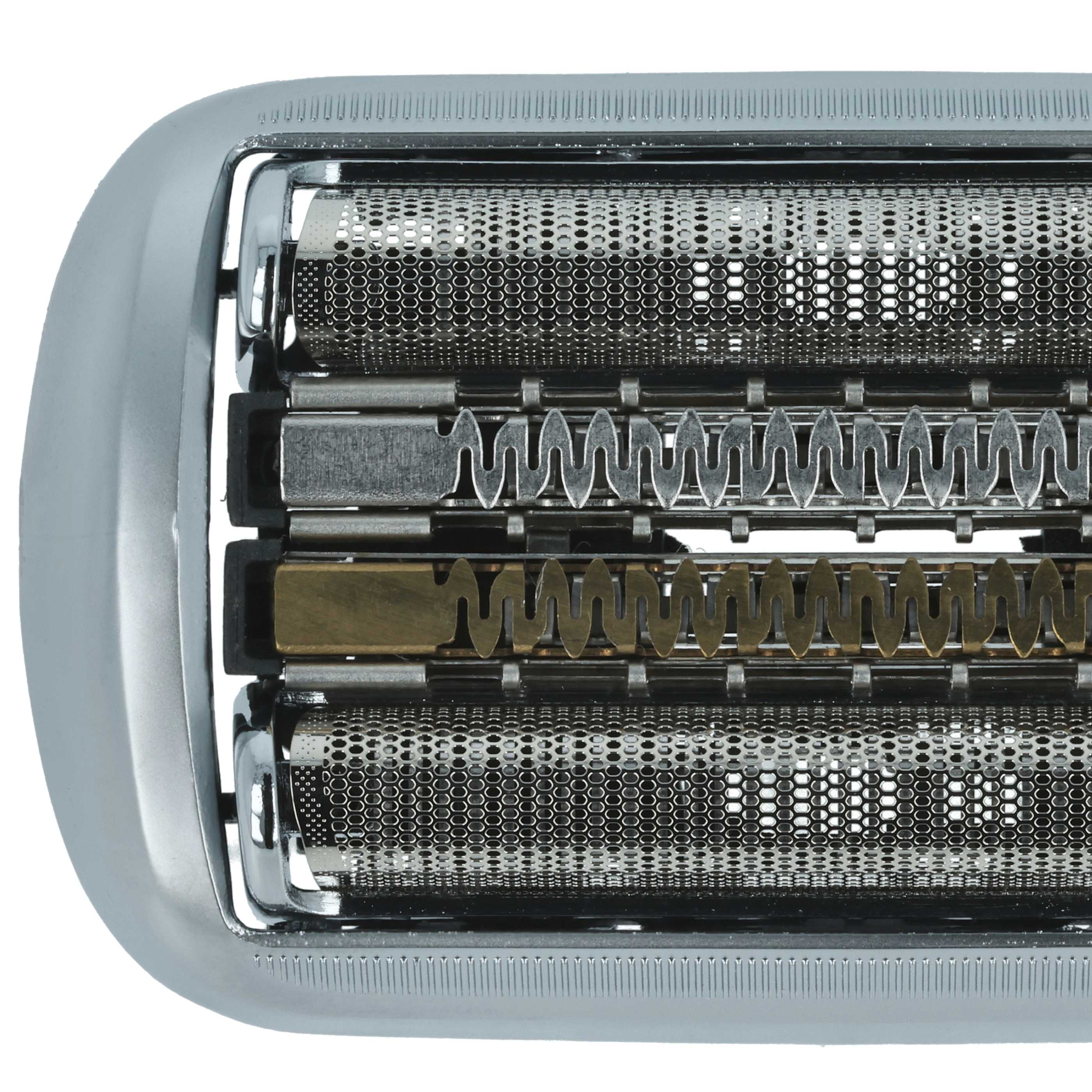2x Shaving Heads replaces Braun 94M for Braun Electric Razor, matt silver