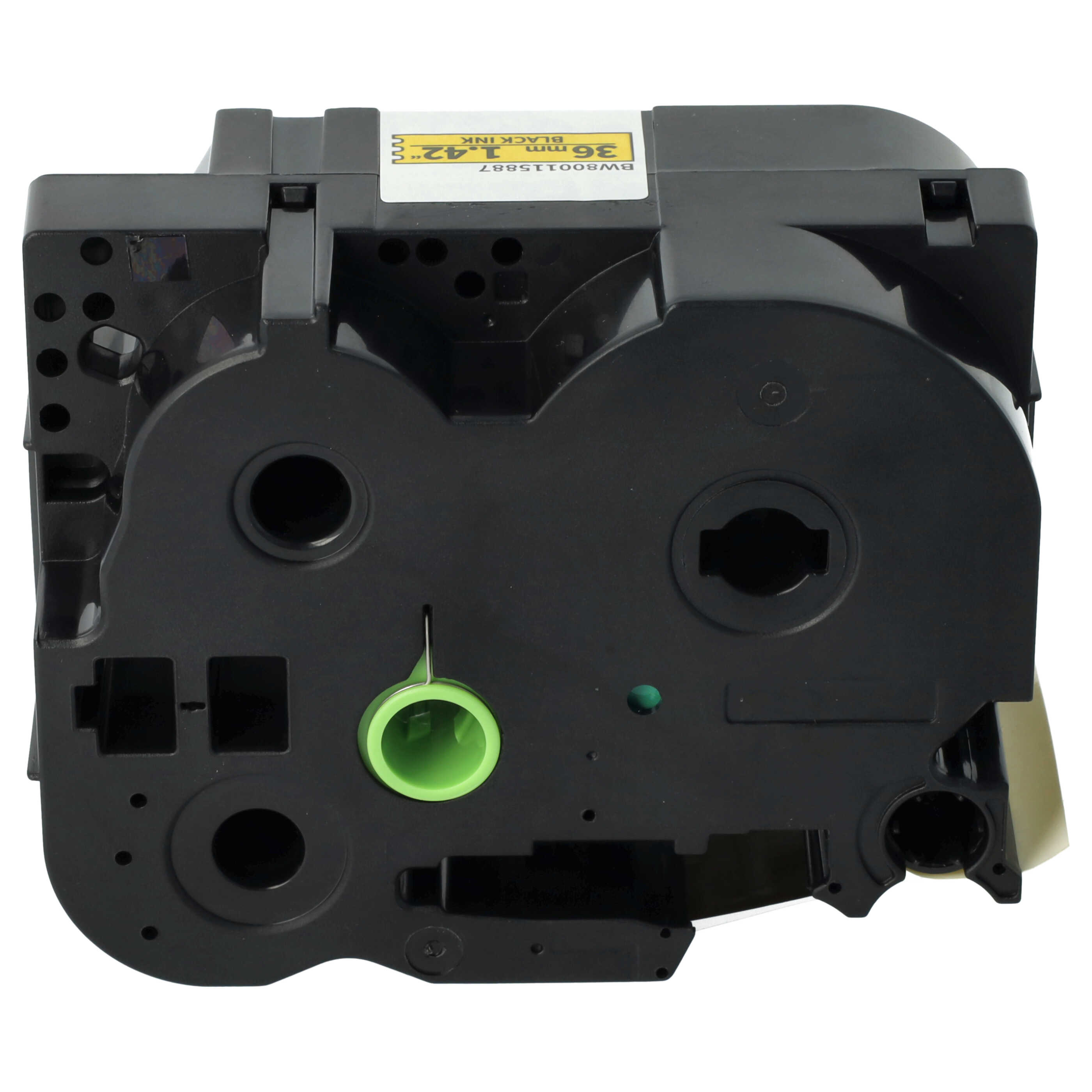Label Tape replaces Brother HGE-S661 - 36 mm Black to Yellow, Extra Stark