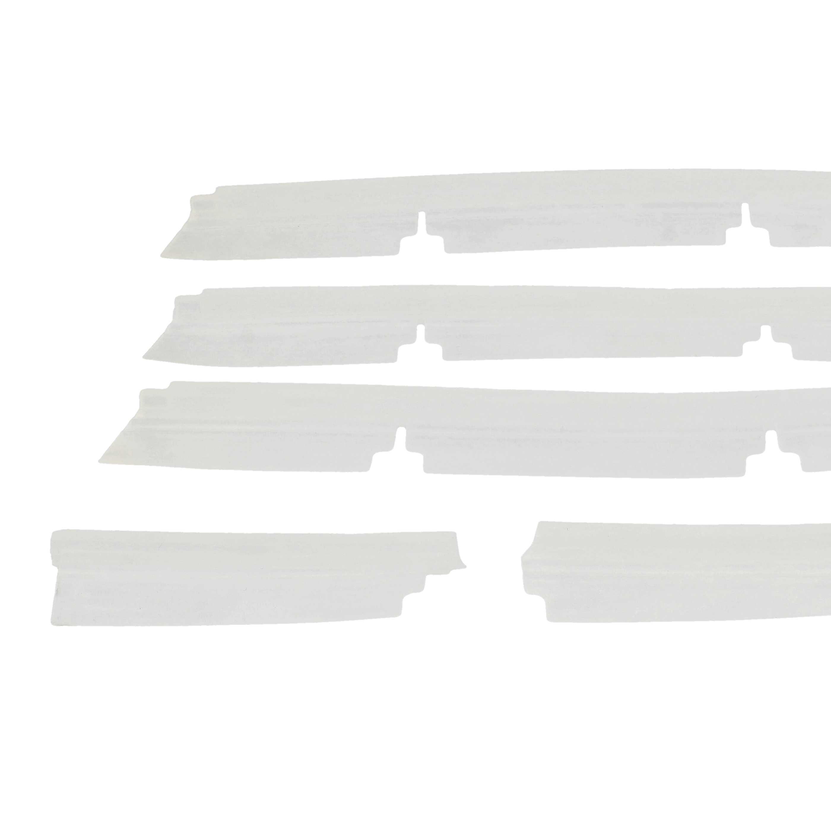 4x Rubber Lip suitable for Neato Botvac 70E, 75, 85, 80 Robot Vacuum Cleaner - With Slats