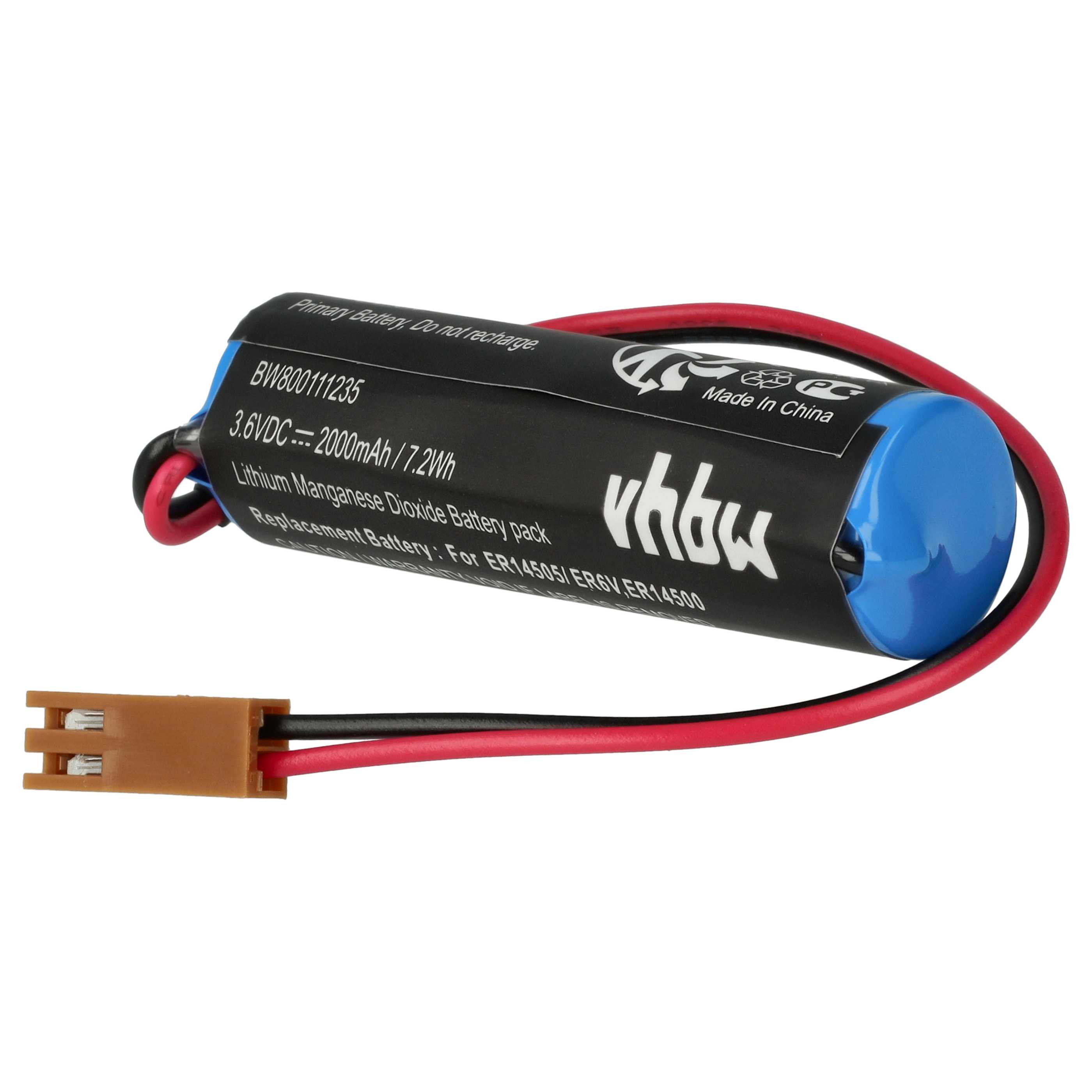 Laser 10x Battery replaces Toshiba ER6V, ER14500 - 2000 mAh 3.6 V Li-MnO2