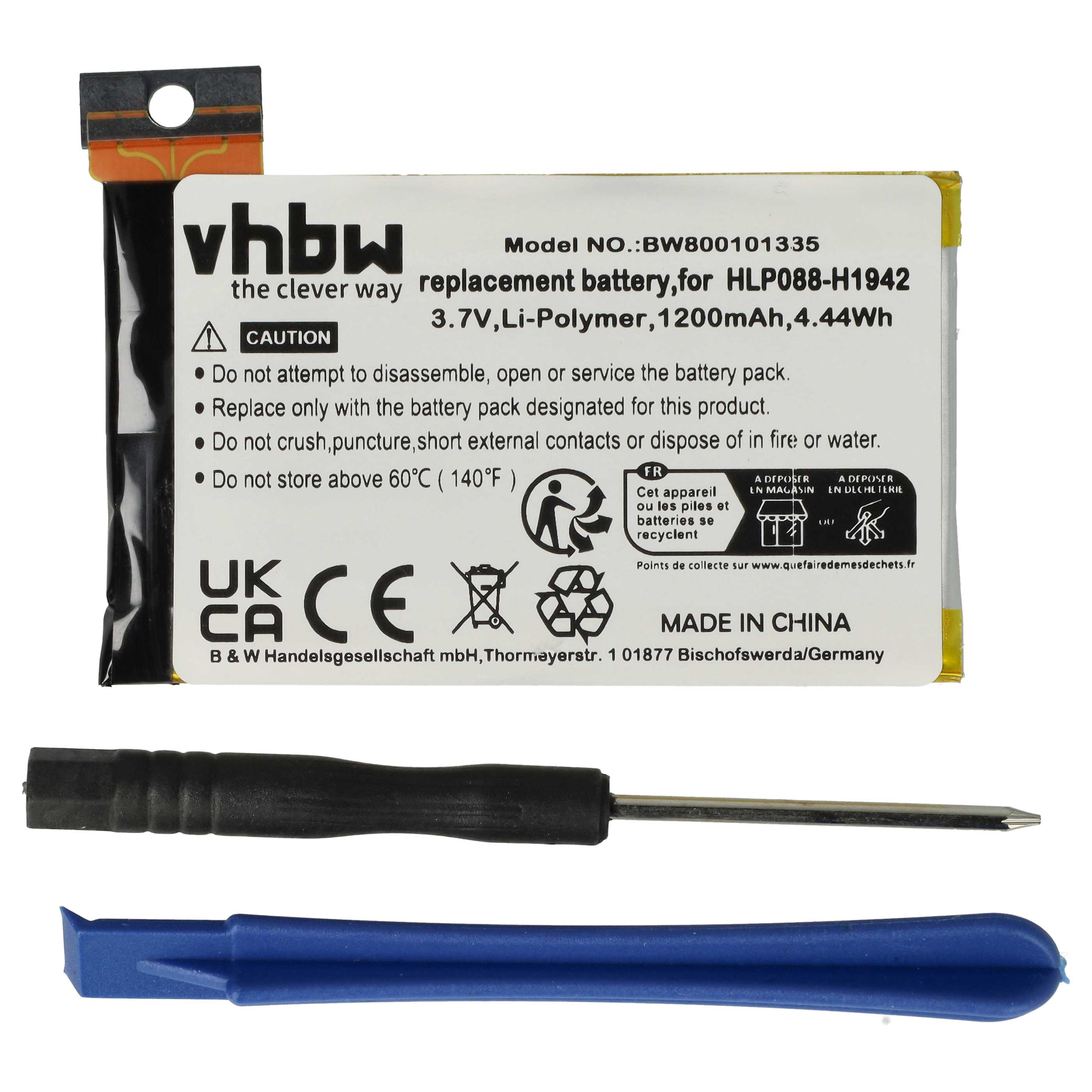 Akku als Ersatz für Apple 616-0346, 616-0366, 616-0347, 616-0372 - 1200mAh 3,7V Li-Polymer + Werkzeug