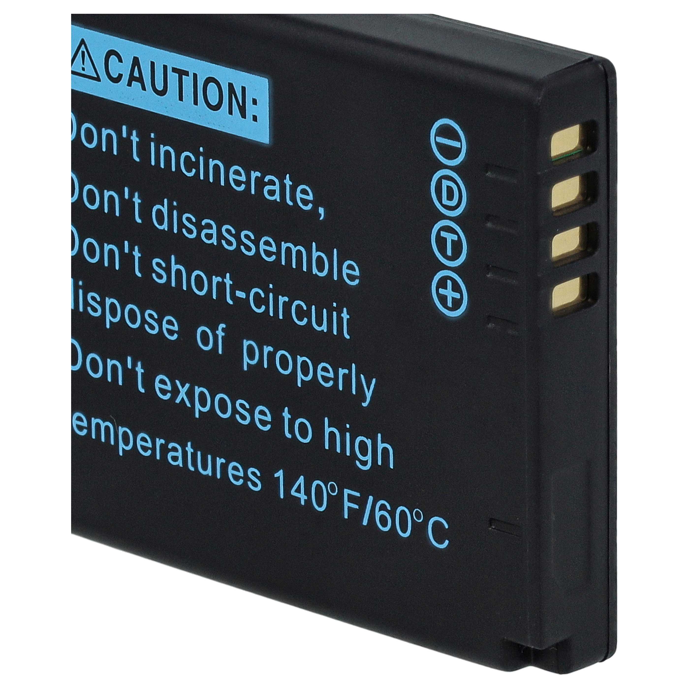Battery replaces Panasonic CGA-S009E, CGA-S106C, CGA-S/106B, CGA-S/106C, CGA-S009 - 1000mAh, 3.7V, Li-Ion