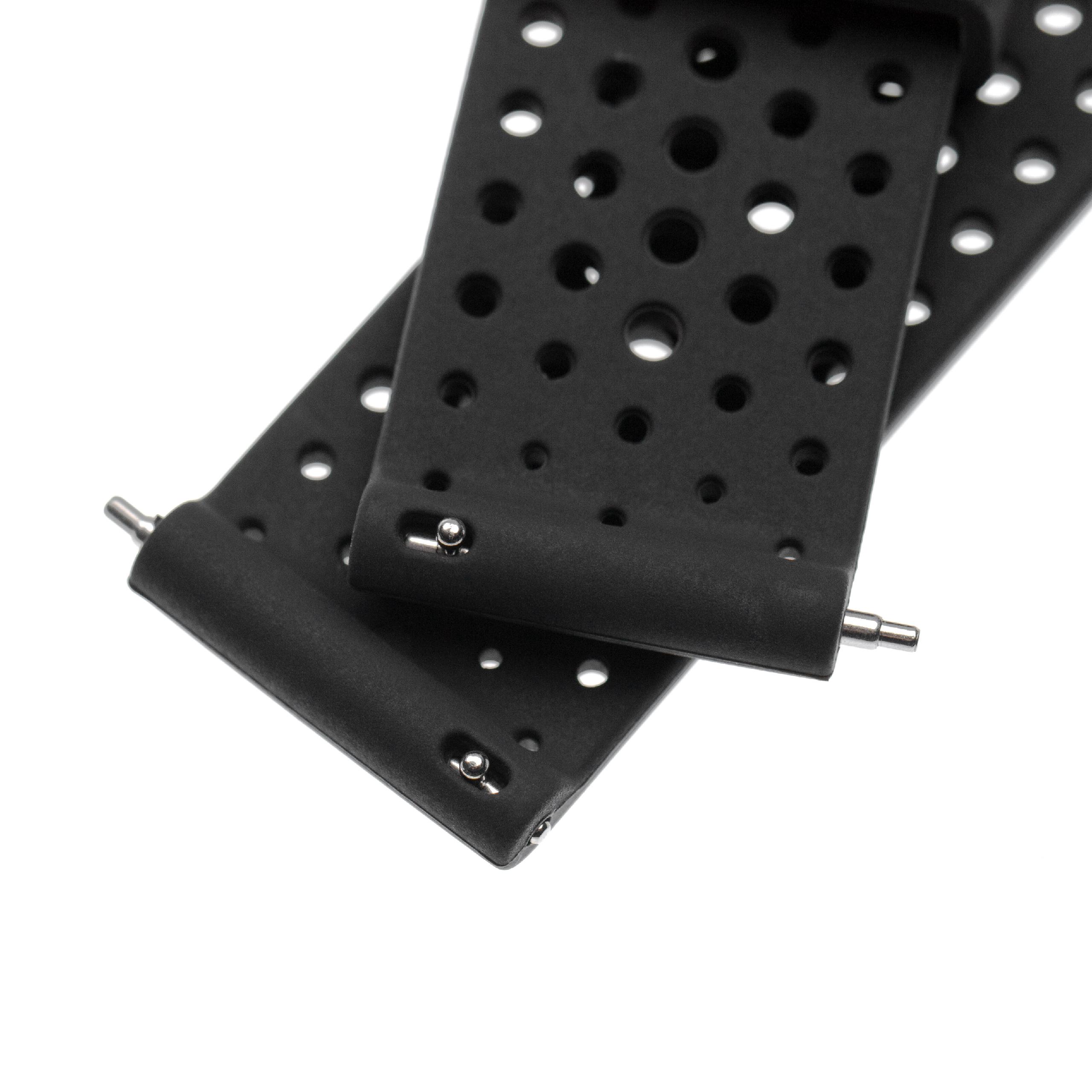 cinturino per Suunto Smartwatch - 13,4 + 9,5 cm lunghezza, 24mm ampiezza, silicone, nero
