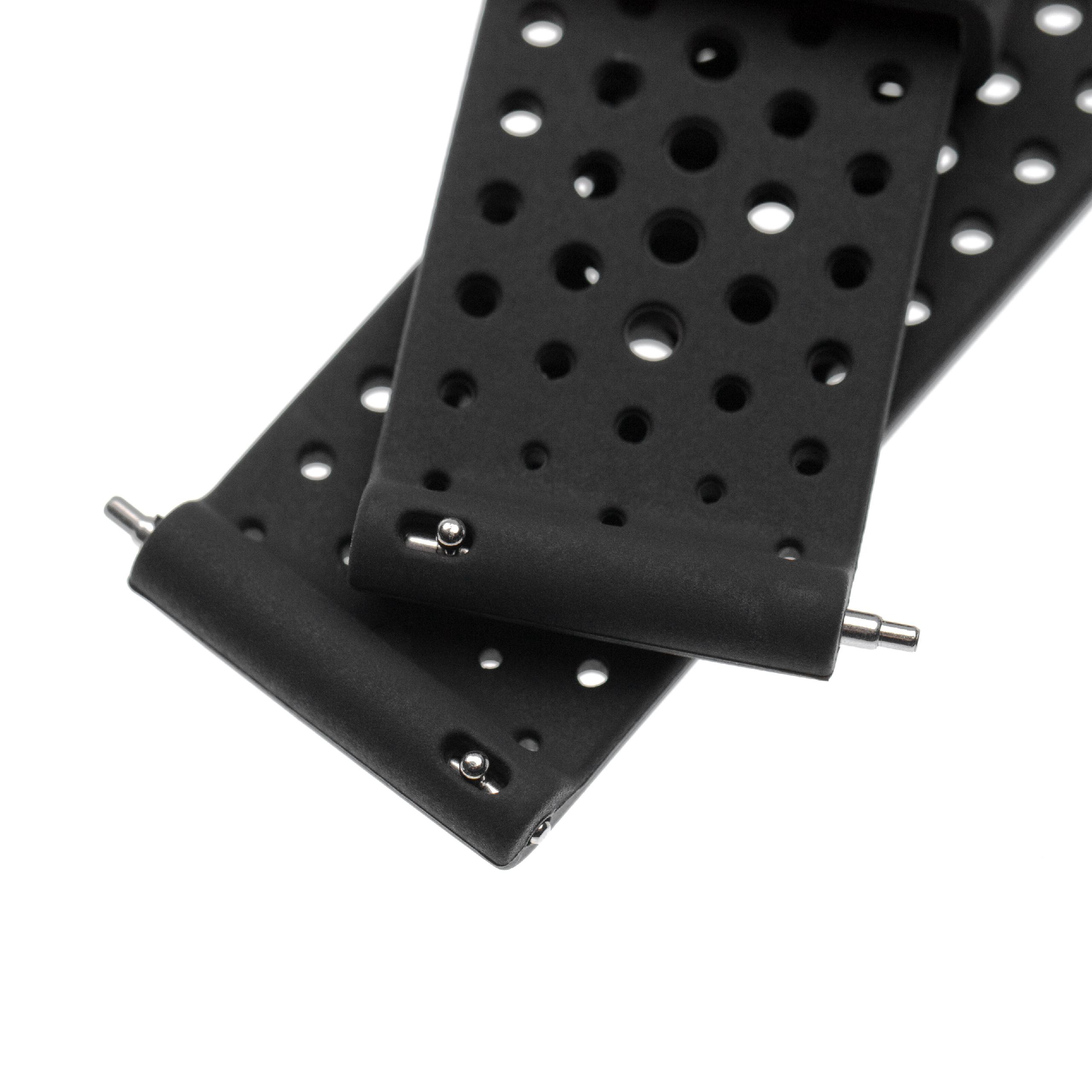 wristband for Suunto Smartwatch - 13.4 + 9.5 cm long, 24mm wide, silicone, black