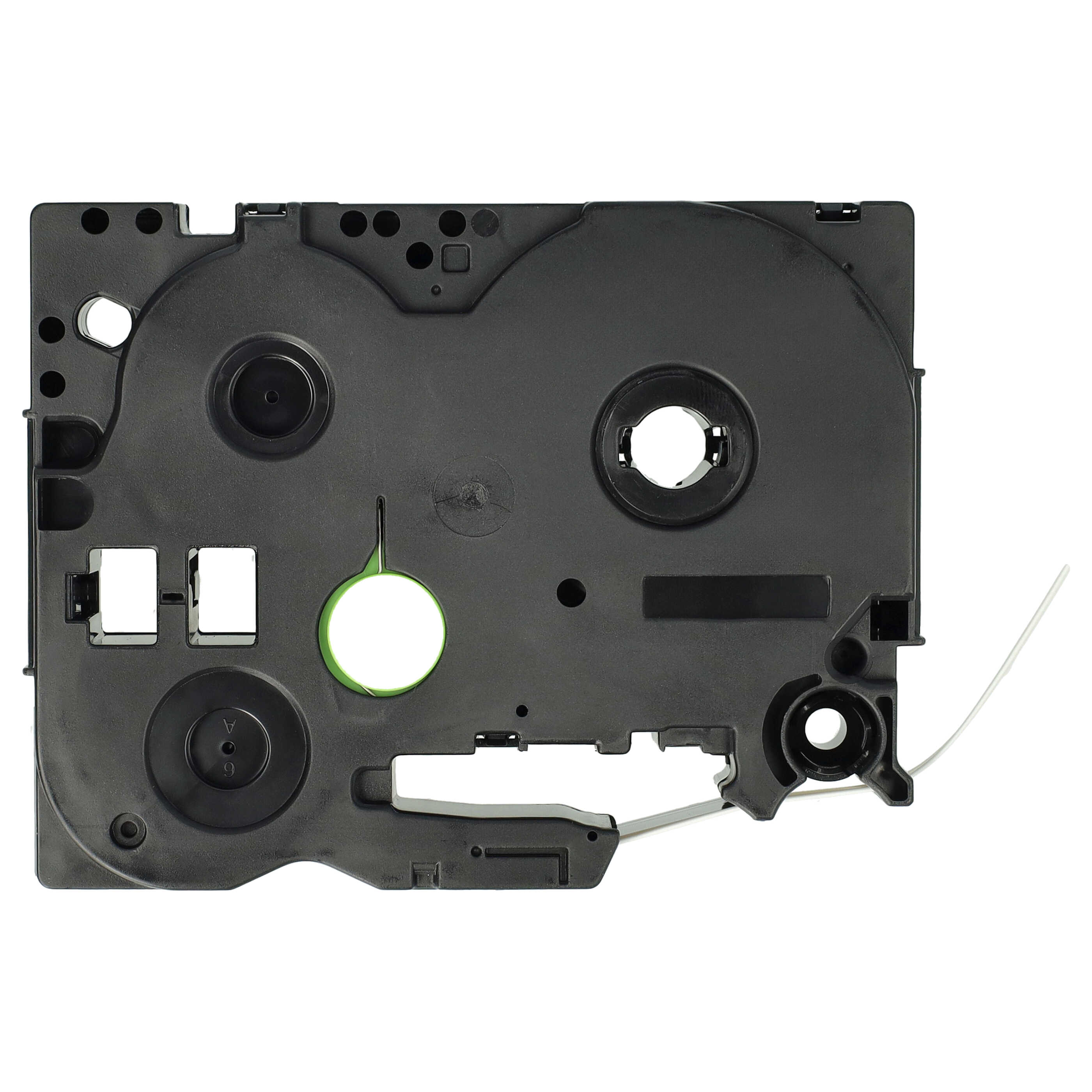 Label Tape as Replacement for Brother AHS-211, HS211 - 5.8 mm Black to White, Heat Shrink Tape, 5.8 mm