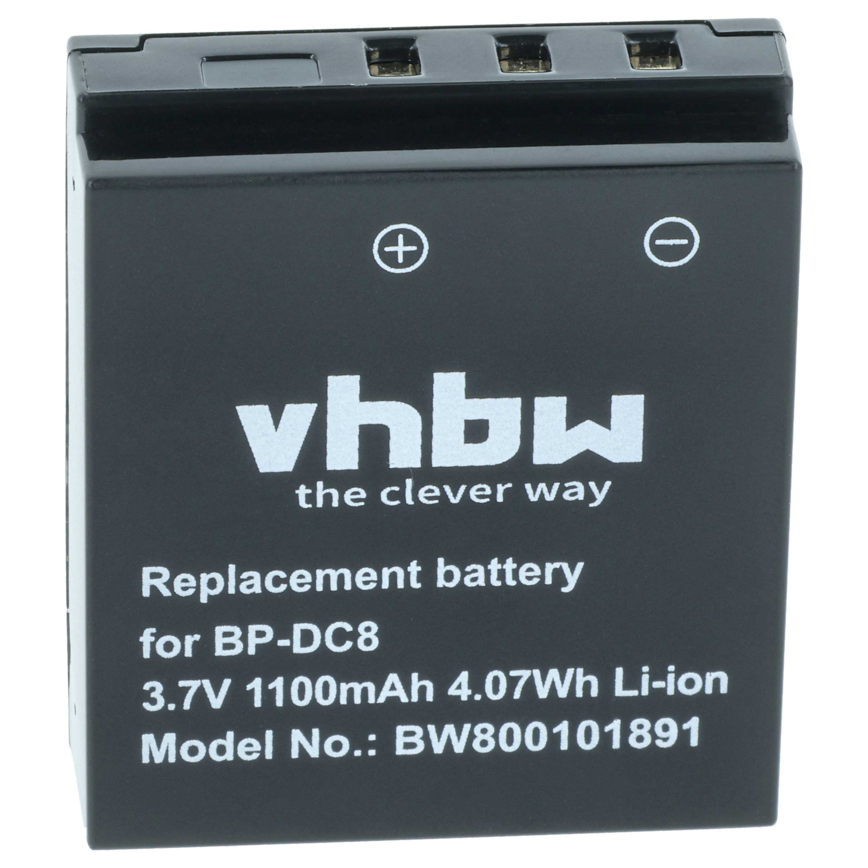 2x Battery replaces Leica 18706, EA-DC-8, BP-DC8, BP-DC8E - 1100mAh, 3.6V, Li-Ion