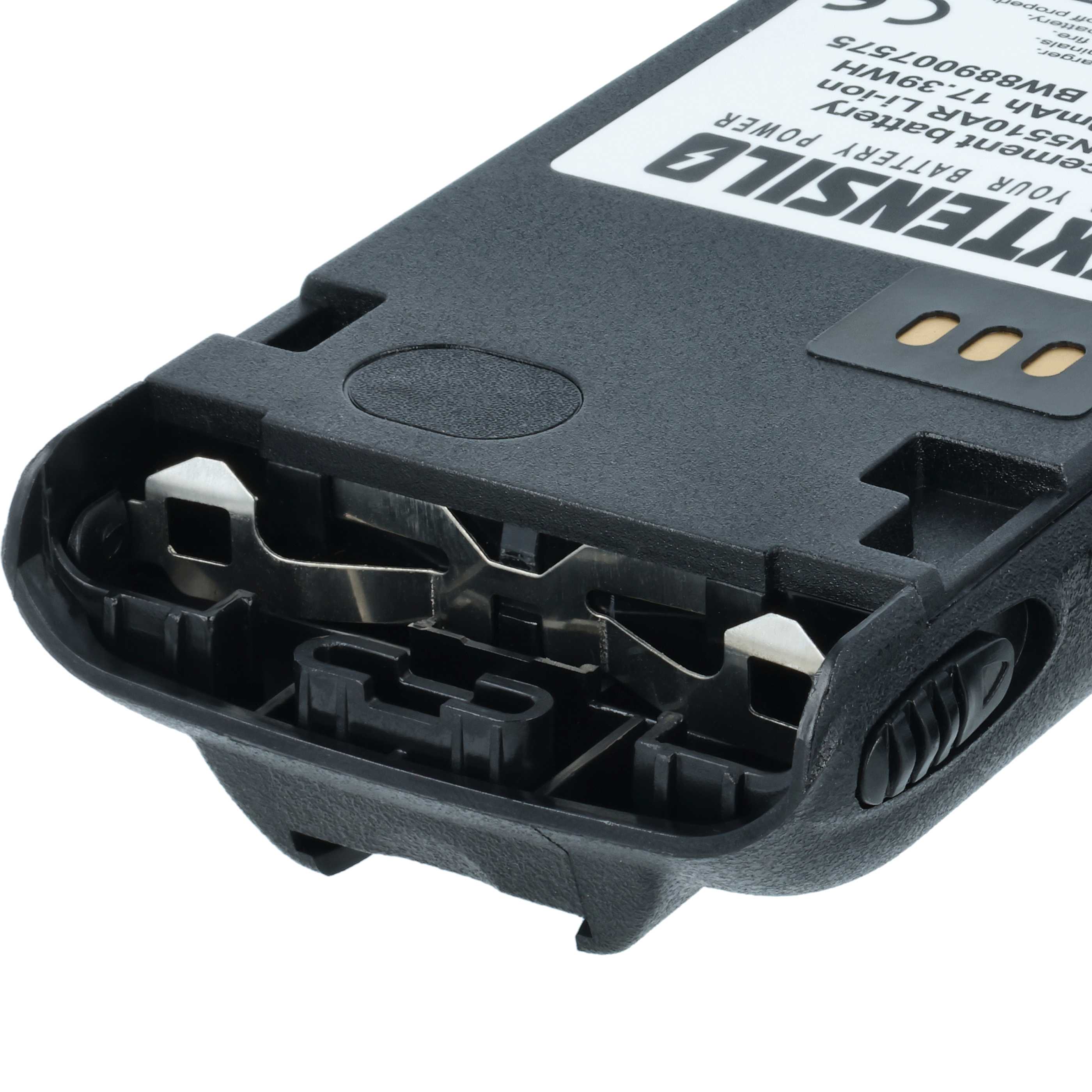 Radio Battery replaces Motorola NNTN5510BR, NNTN5510AR - 2350 mAh 7.4 V Li-Ion + Belt Clip