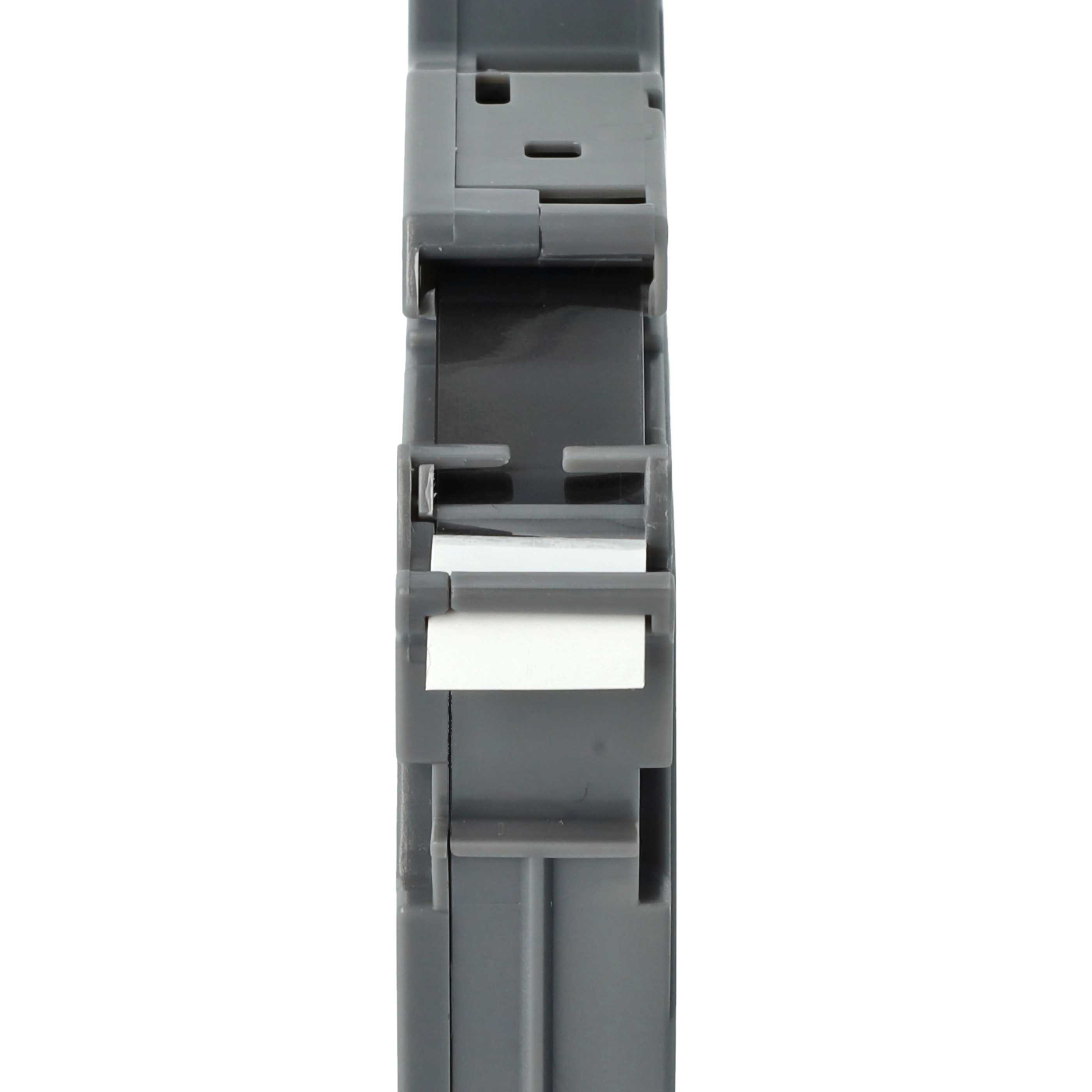 5x Label Tape replaces Brother TZE-FX231, TZ-FX231 - 12 mm Black to White, Flexible