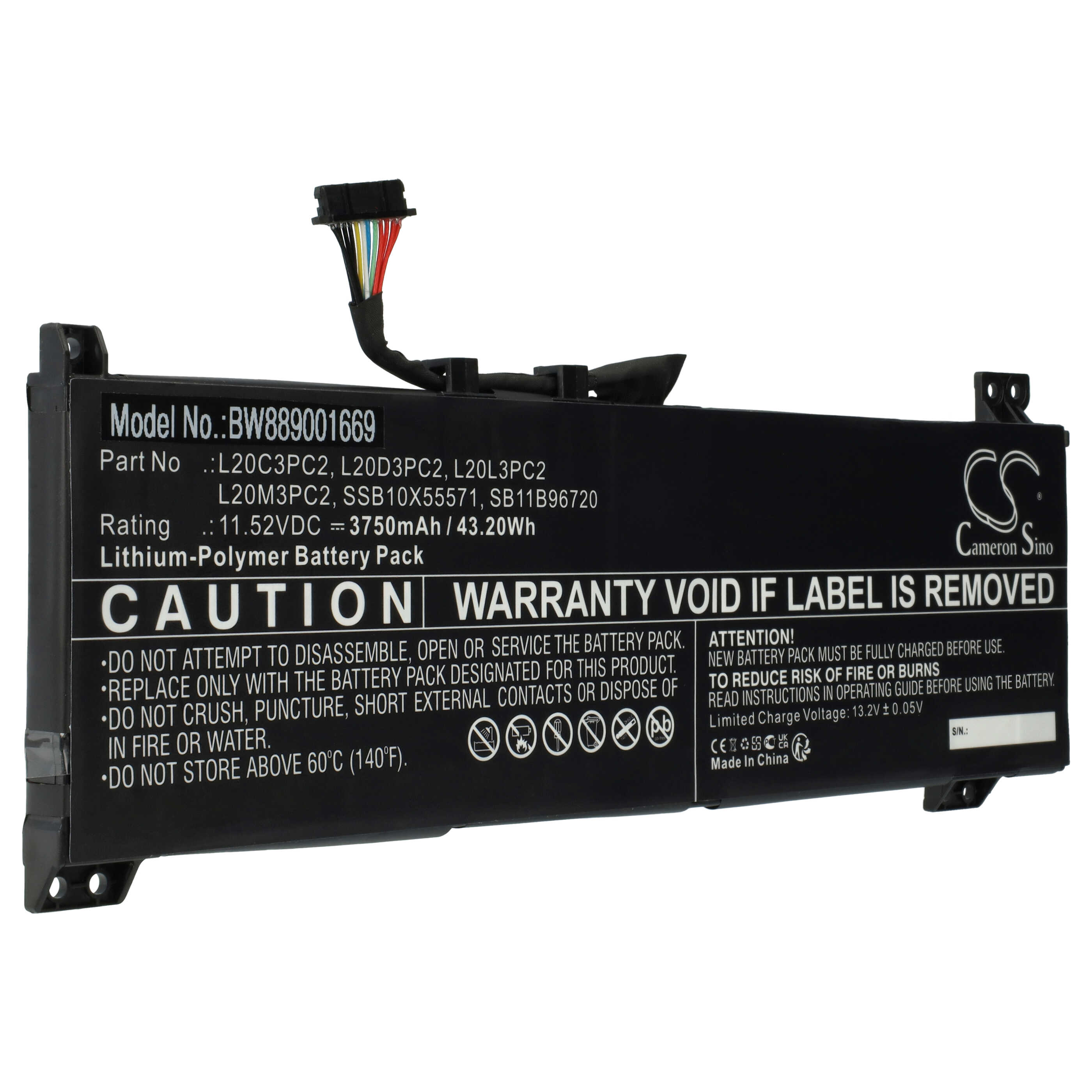 Akumulator do laptopa zamiennik Lenovo 5B11B96718, 5B11B96719, L20C3PC2, 5B11B96715 - 3750 mAh 11,55 V LiPo