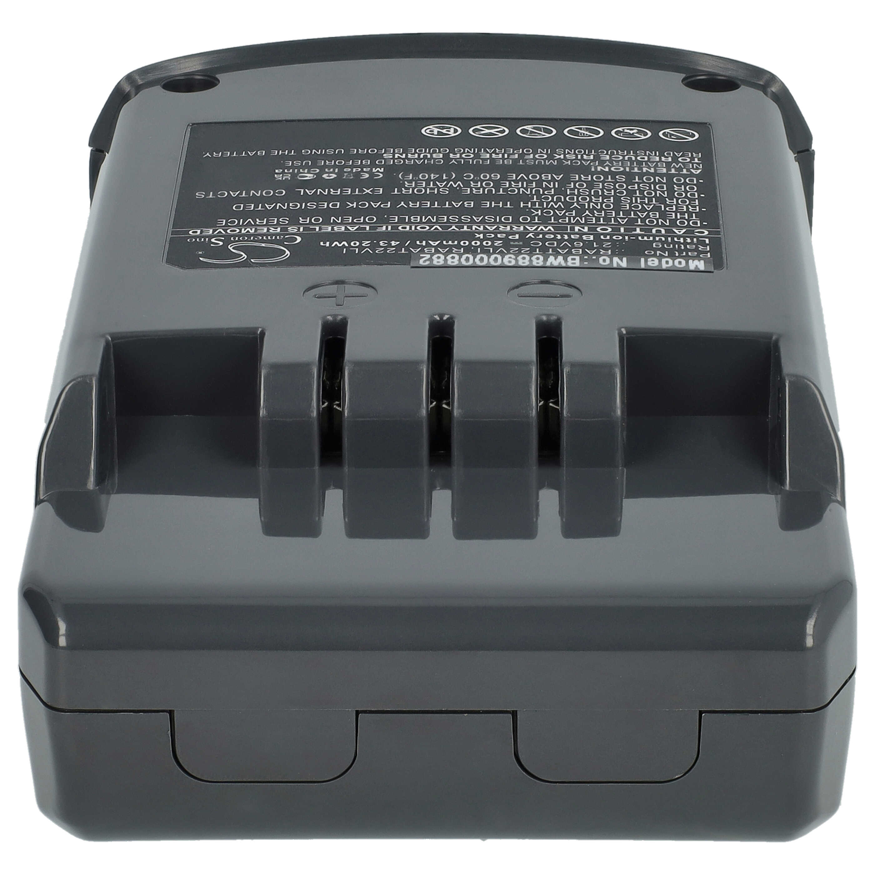 Batterie pour Hoover Rhapsody pour aspirateur - 2000mAh 21,6V Li-ion