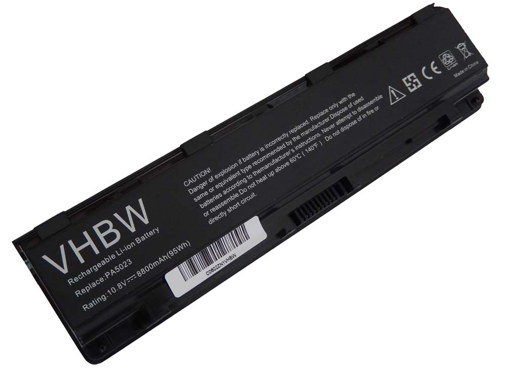 Batería reemplaza Toshiba PA5024U-1BRS, PA5023U-1BRS para notebook Toshiba - 8800 mAh 10,8 V Li-Ion negro