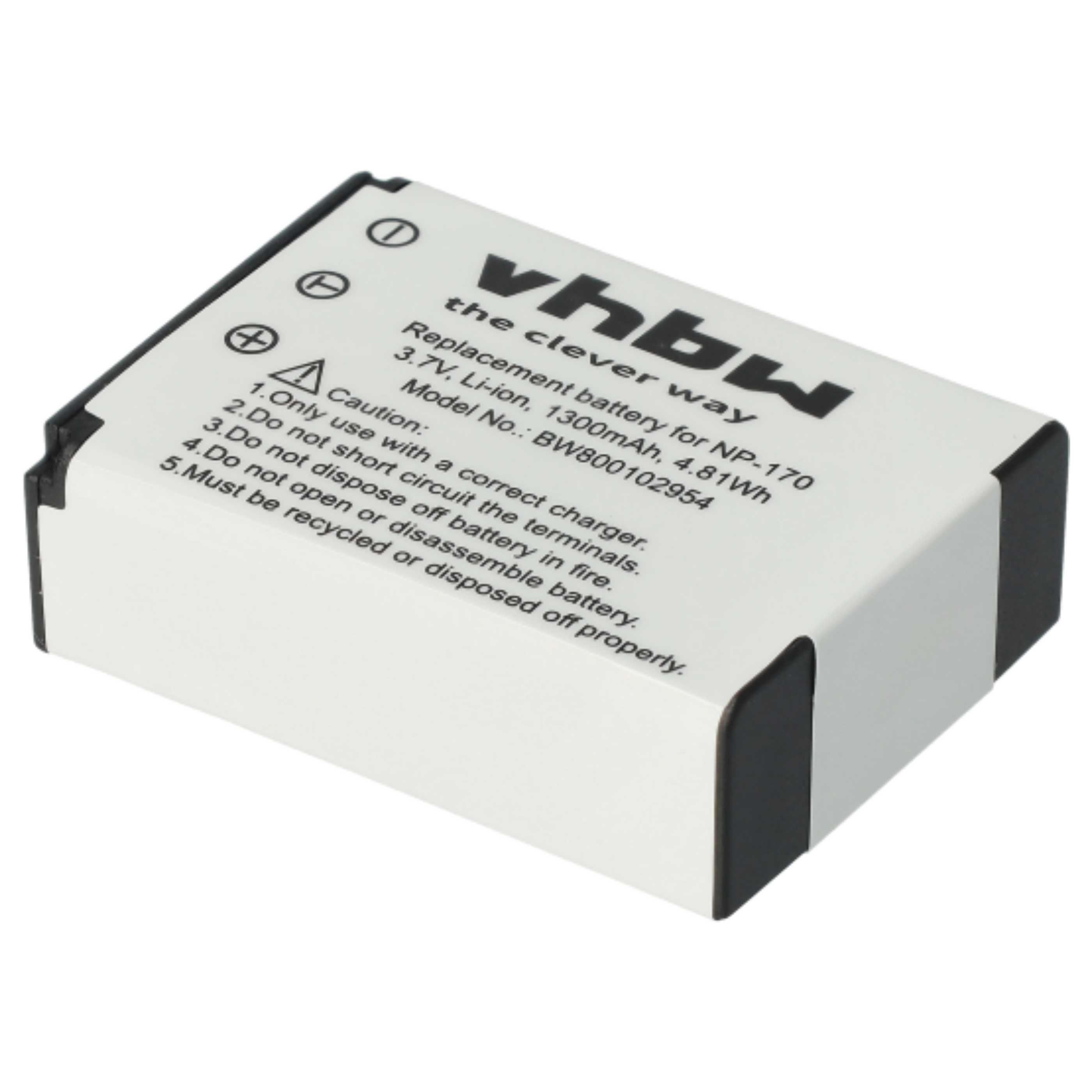 Videocamera 3x Battery replaces Aiptek 084-07042L-062 - 1300 mAh 3.7 V Li-Ion