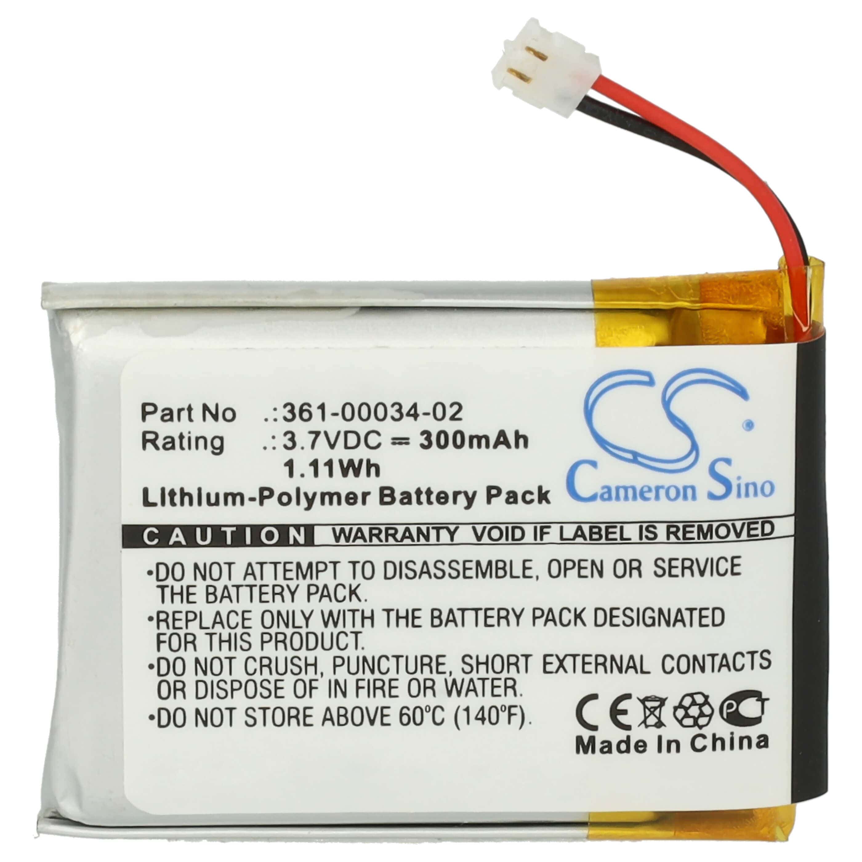 Smartwatch-Akku als Ersatz für Garmin 361-00034-02 - 300mAh 3,7V Li-Polymer + Werkzeug-Set