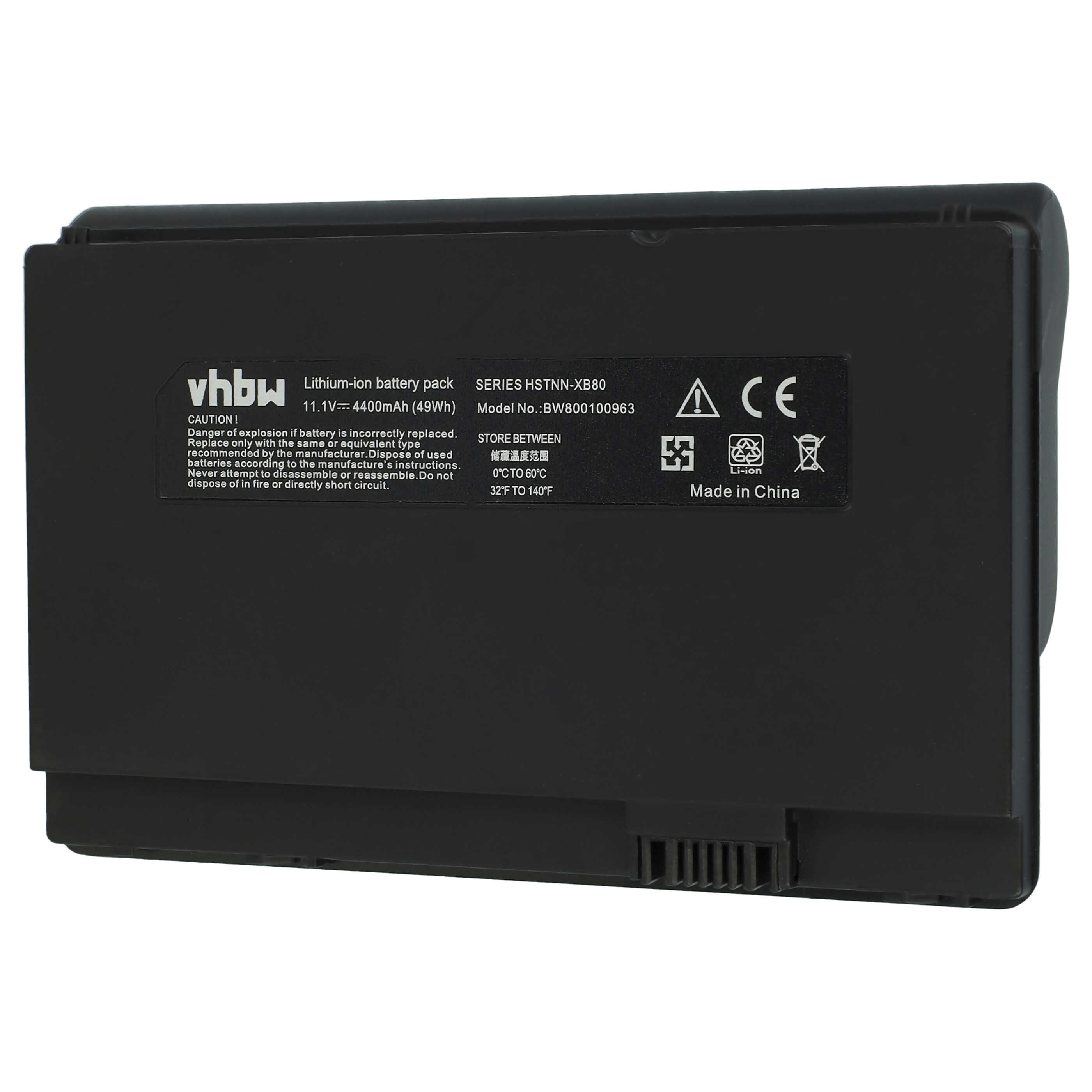 Batterie remplace HP FZ441AA#UUF, 493529-371, HSTNN-157C pour ordinateur portable - 4400mAh 11,1V Li-ion, noir