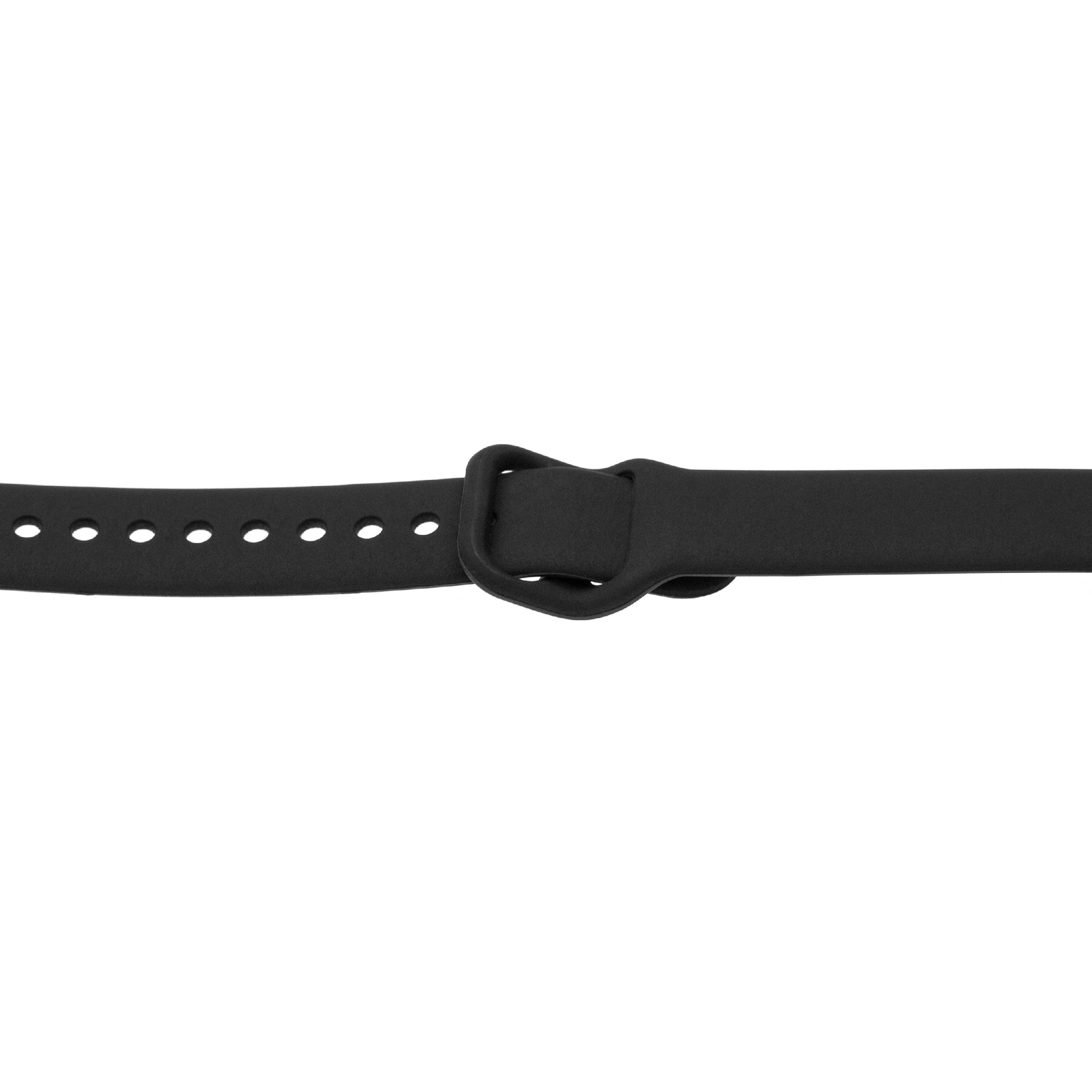 Bracelet pour montre intelligente Samsung Galaxy Fit - 11,5 + 8,9 cm de long, 17mm de large, silicone, noir