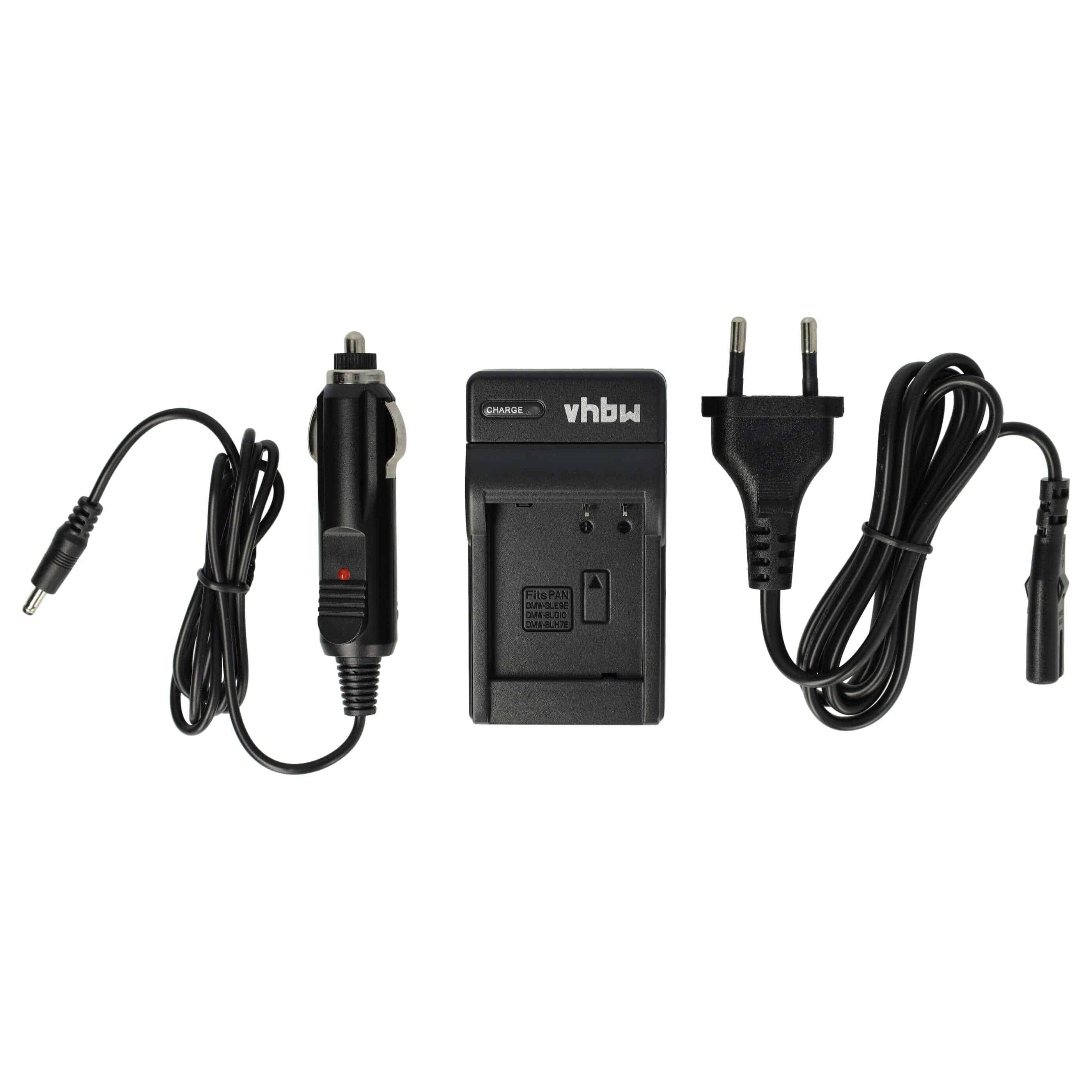 Cargador + adaptador de coche para cámara Lumix - 0,6A 8,4V 88,5cm