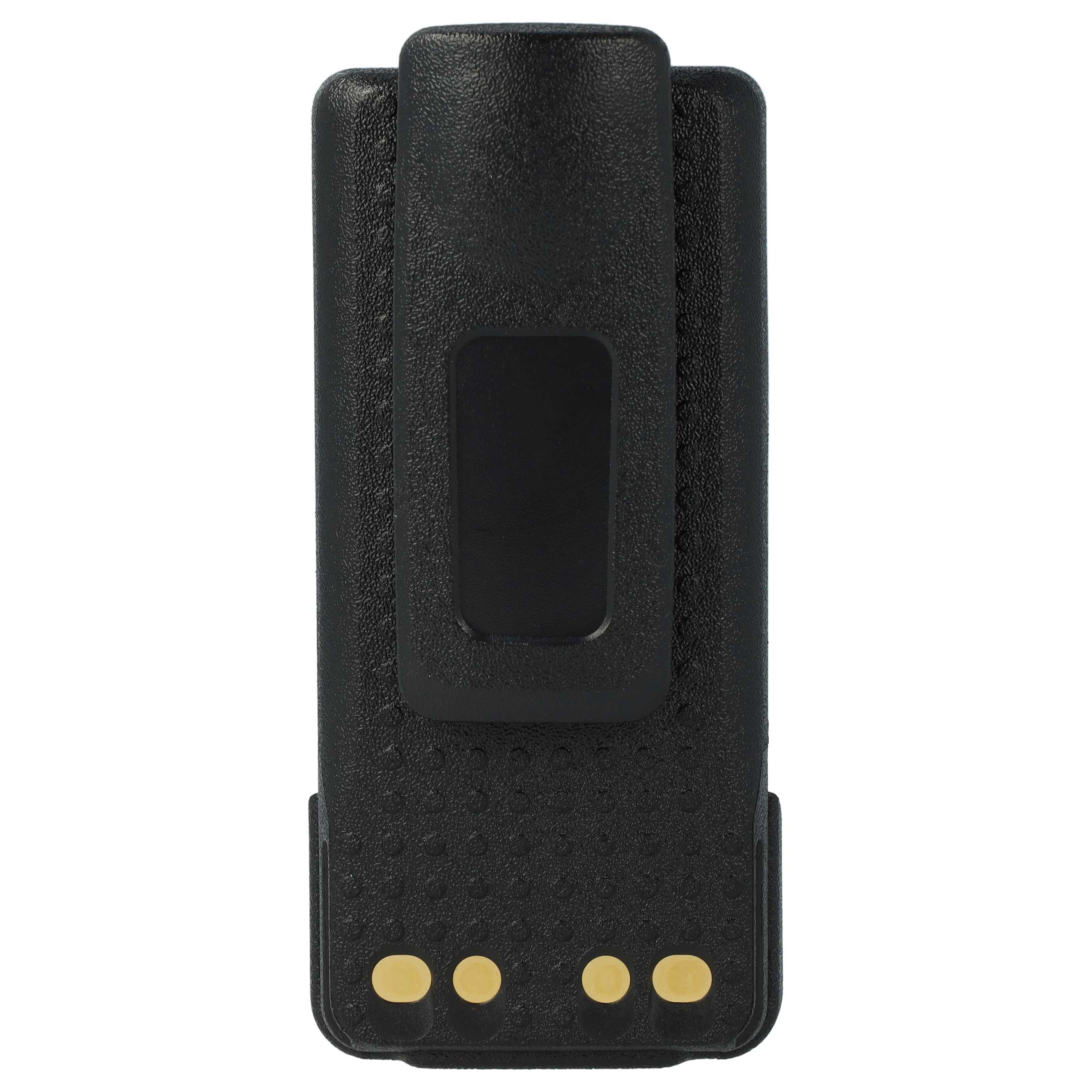 Radio 5x Battery replaces Motorola PMNN4406, PMNN4409BR, PMNN4406BR - 3000 mAh 7.4 V Li-Ion + Belt Clip